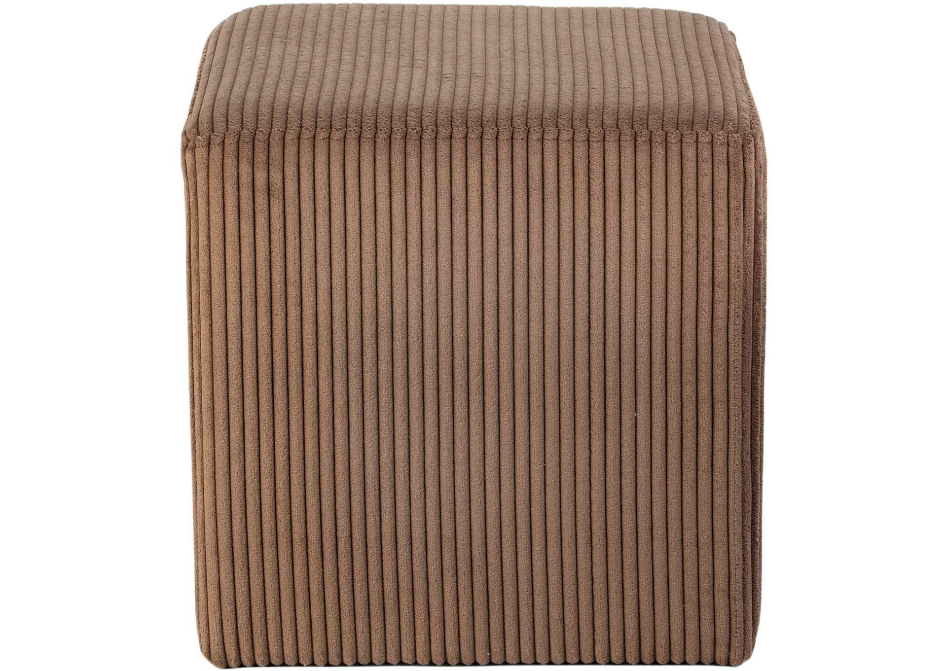 Roy Brown Microsuede Fabric Ottoman - Stool,Meridian Furniture