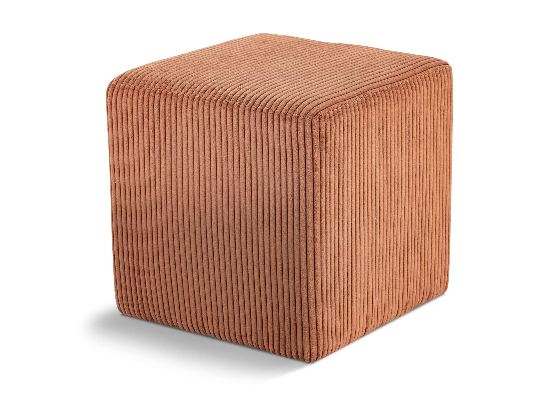 Roy Cognac Microsuede Fabric Ottoman - Stool,Meridian Furniture