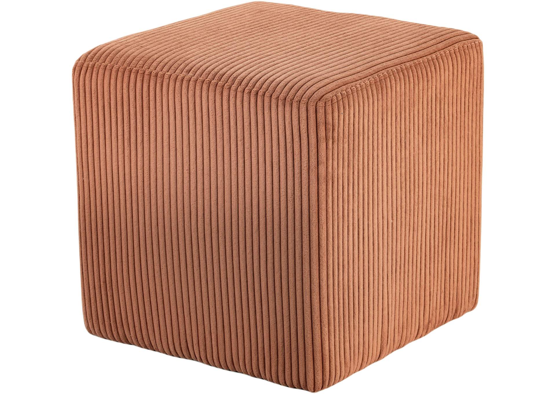 Roy Cognac Microsuede Fabric Ottoman - Stool,Meridian Furniture