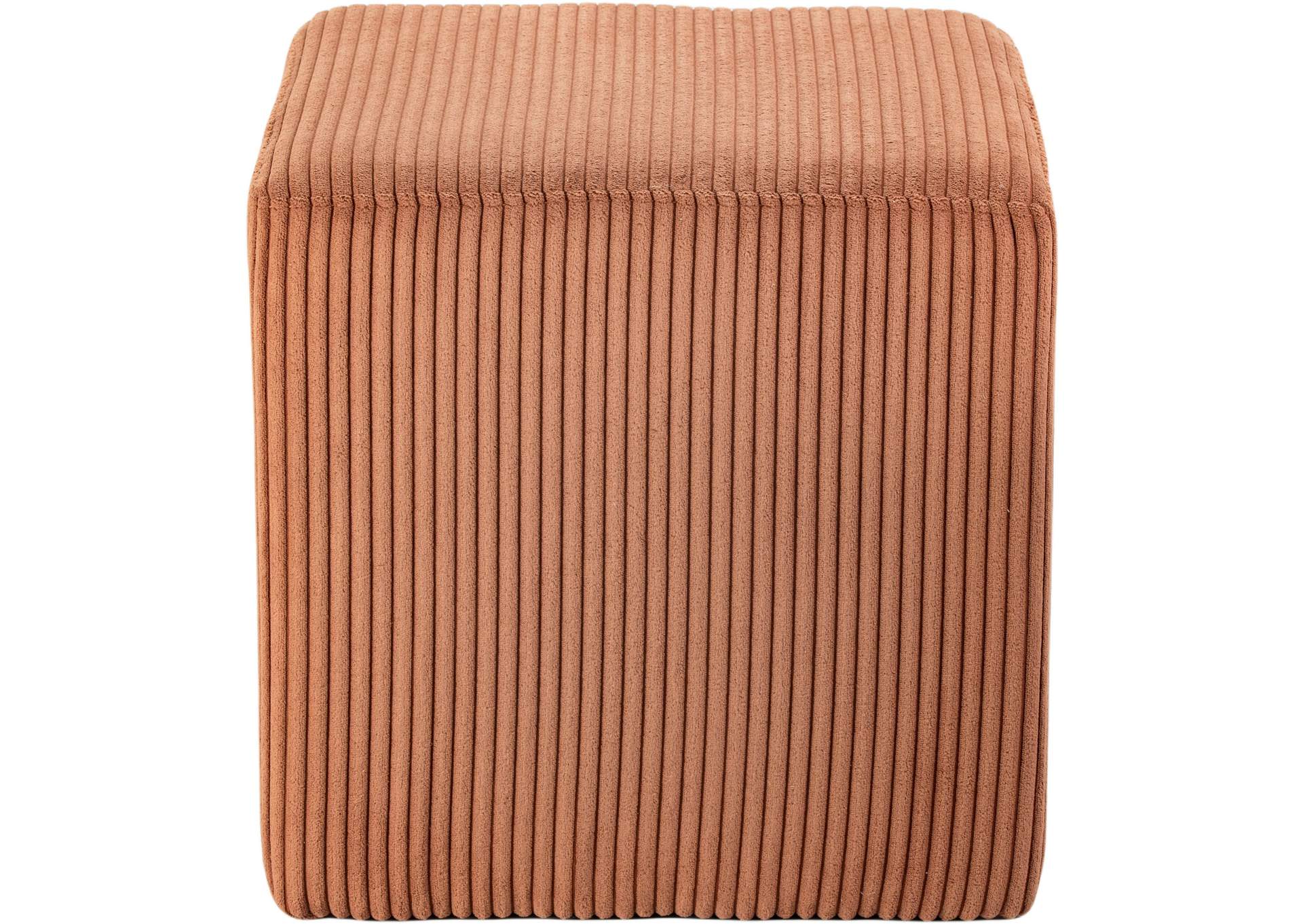 Roy Cognac Microsuede Fabric Ottoman - Stool,Meridian Furniture