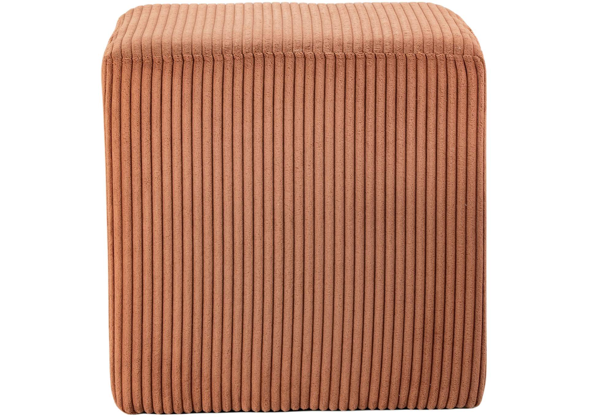 Roy Cognac Microsuede Fabric Ottoman - Stool,Meridian Furniture