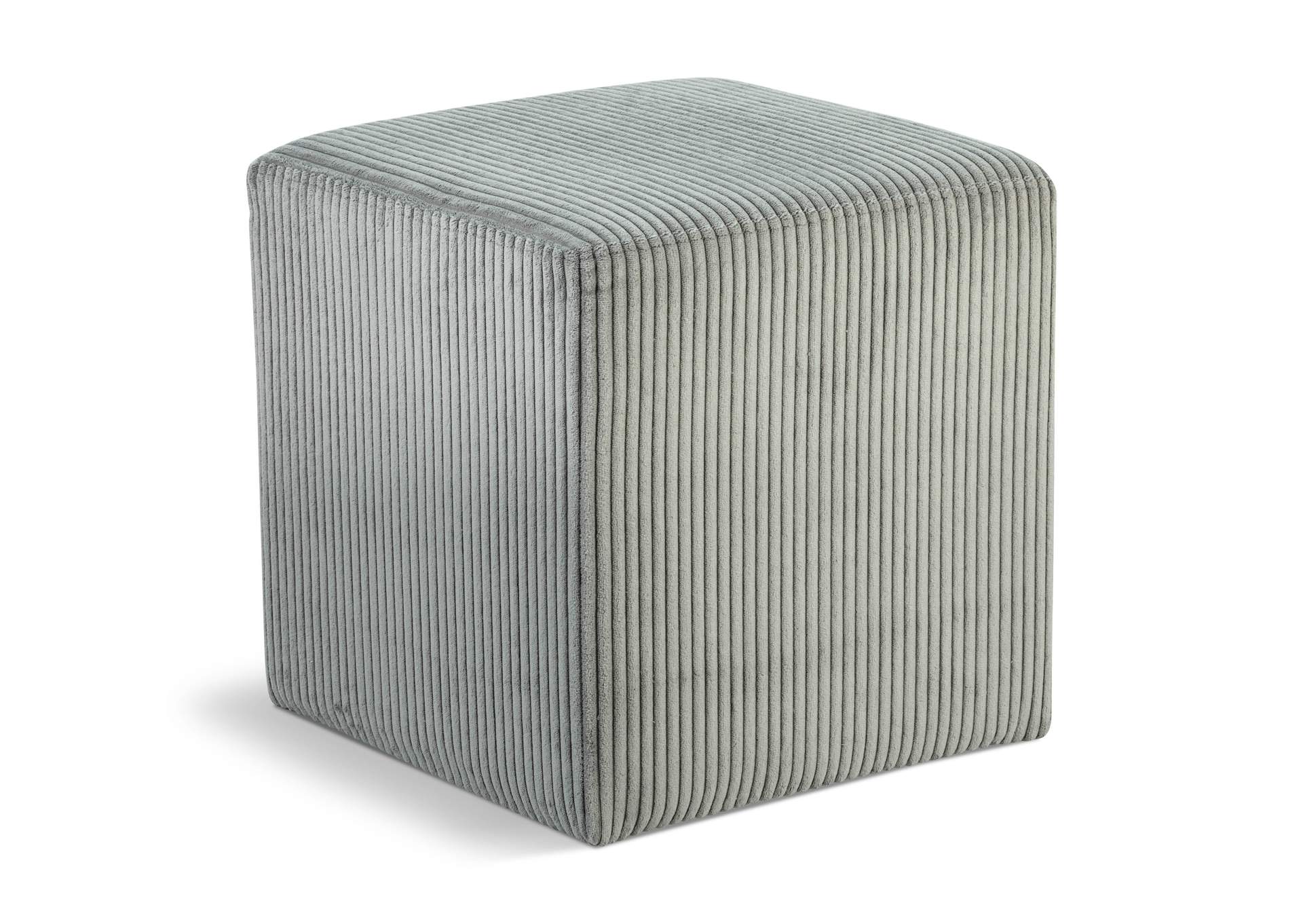 Roy Grey Microsuede Fabric Ottoman - Stool,Meridian Furniture