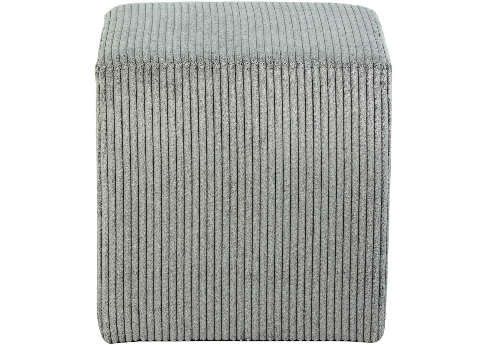 Roy Grey Microsuede Fabric Ottoman - Stool,Meridian Furniture