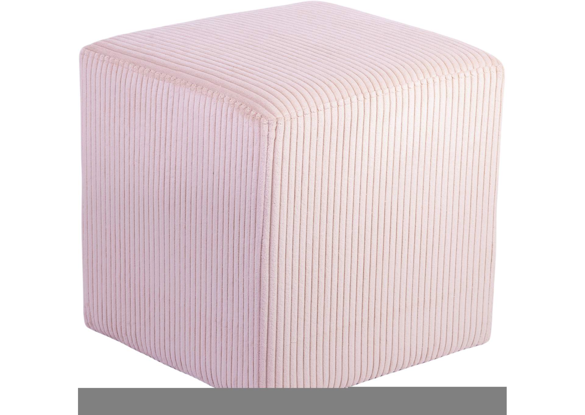 Roy Pink Microsuede Fabric Ottoman - Stool,Meridian Furniture