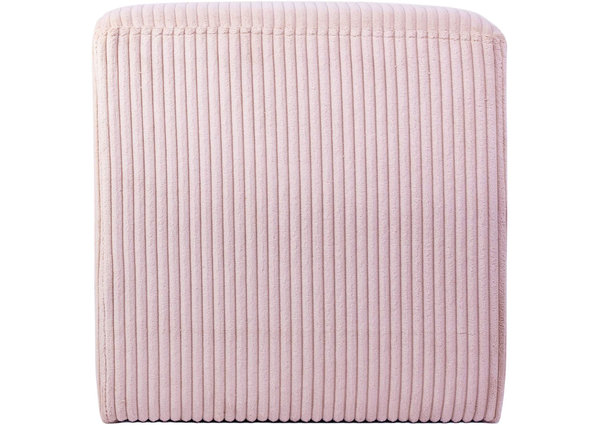 Roy Pink Microsuede Fabric Ottoman - Stool,Meridian Furniture