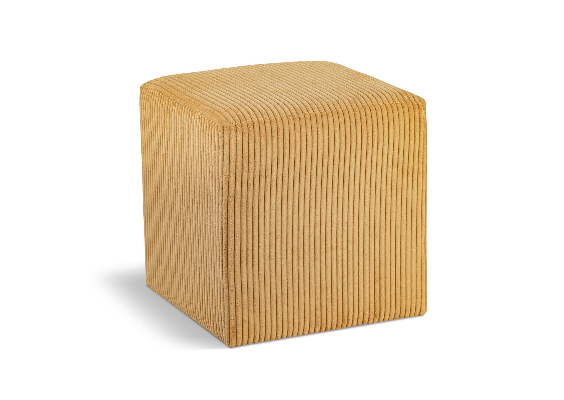 Roy Yellow Microsuede Fabric Ottoman - Stool,Meridian Furniture