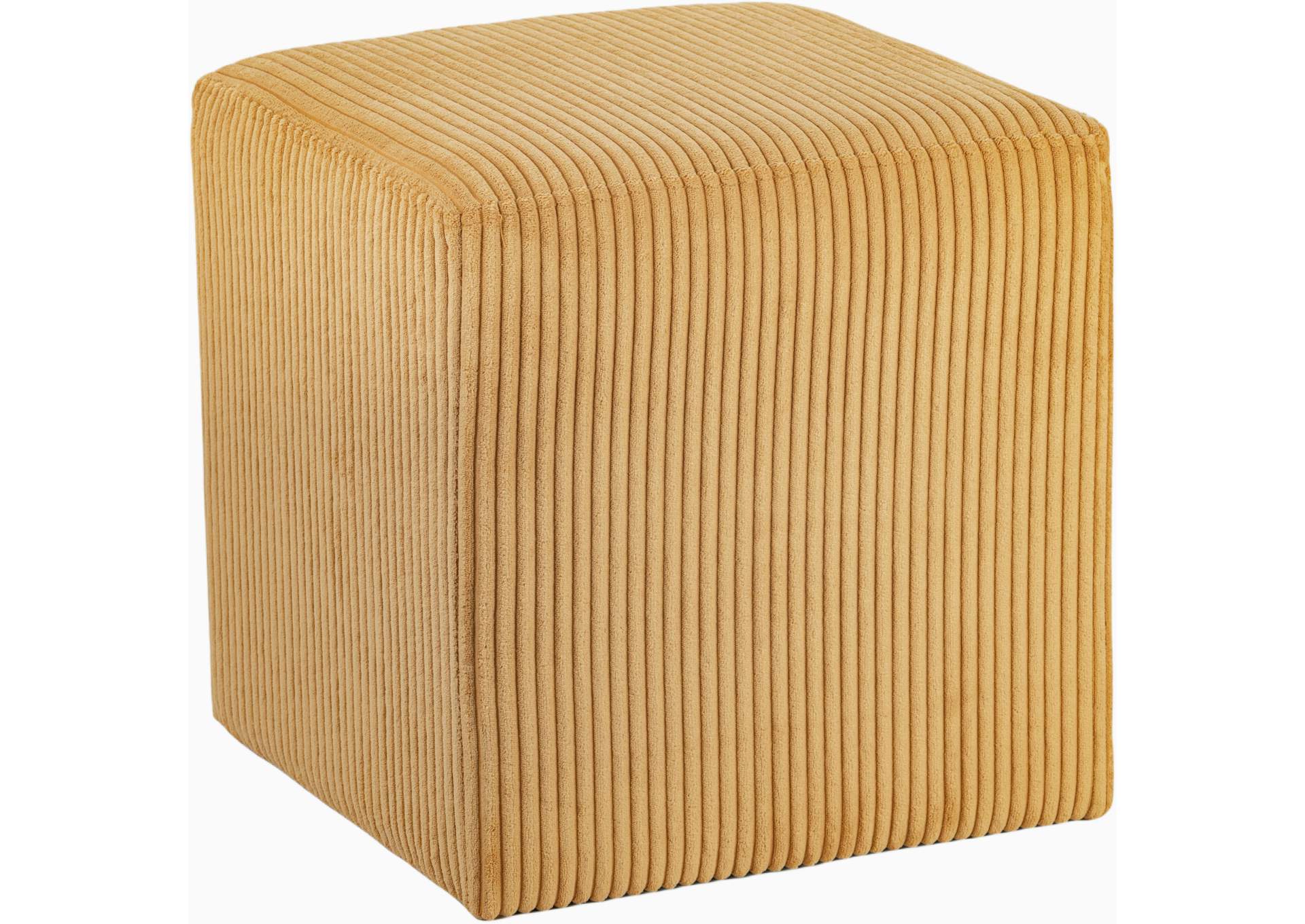 Roy Yellow Microsuede Fabric Ottoman - Stool,Meridian Furniture