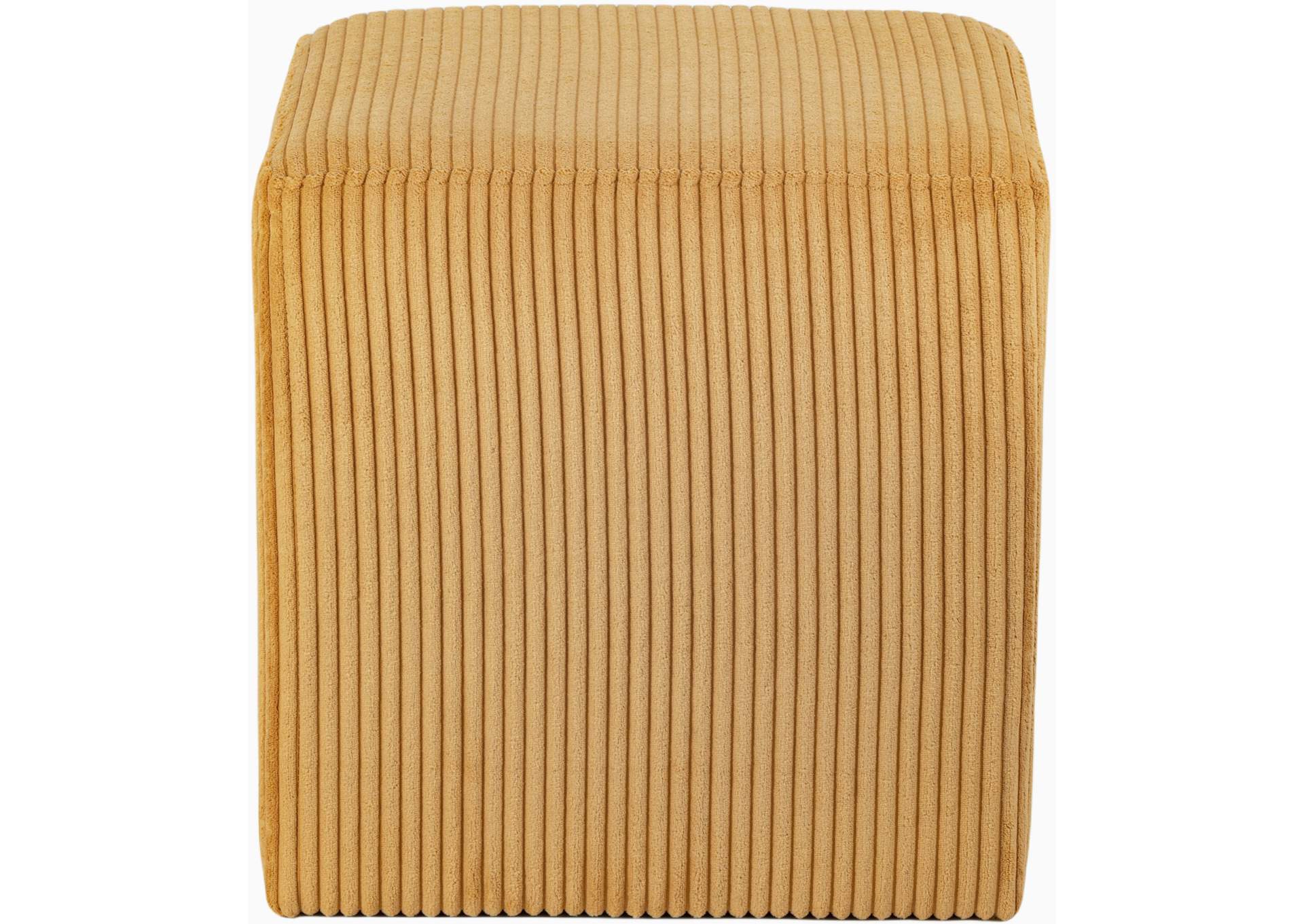 Roy Yellow Microsuede Fabric Ottoman - Stool,Meridian Furniture