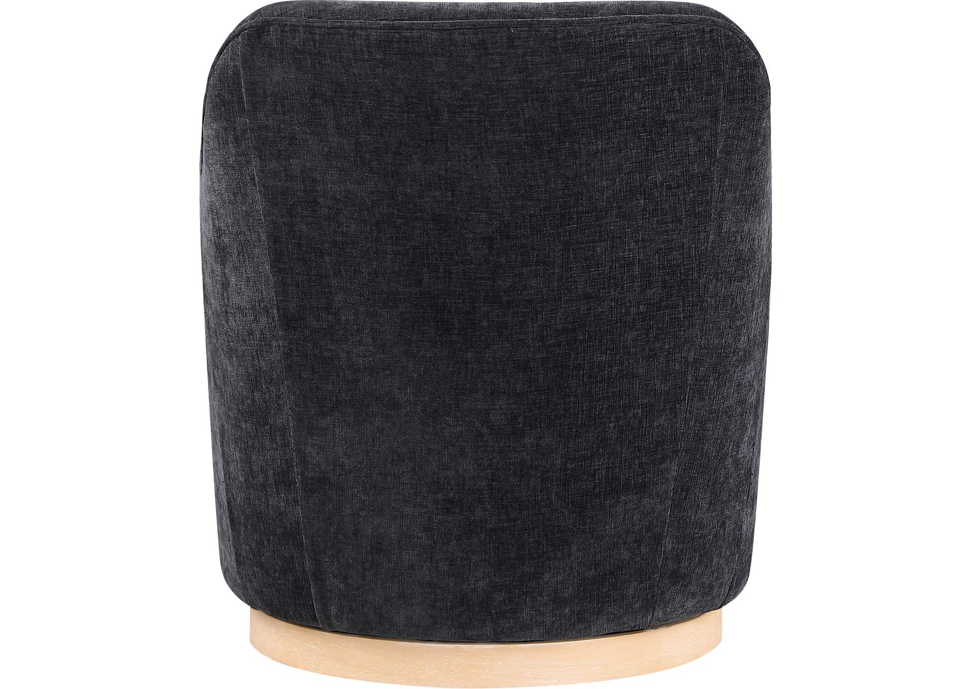 Clarita Black Chenille Fabric Swivel Accent Chair,Meridian Furniture