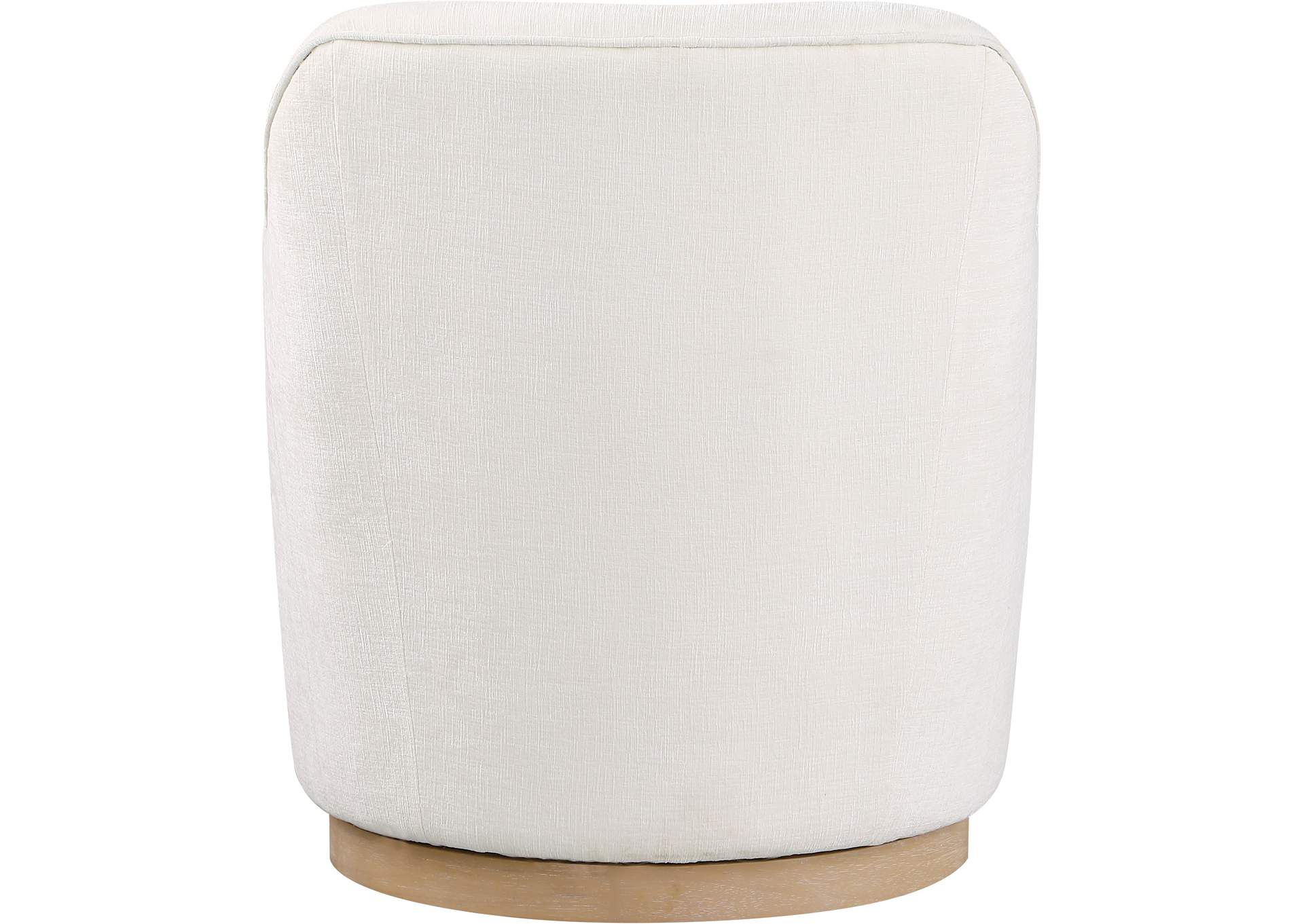 Clarita Cream Chenille Fabric Swivel Accent Chair,Meridian Furniture