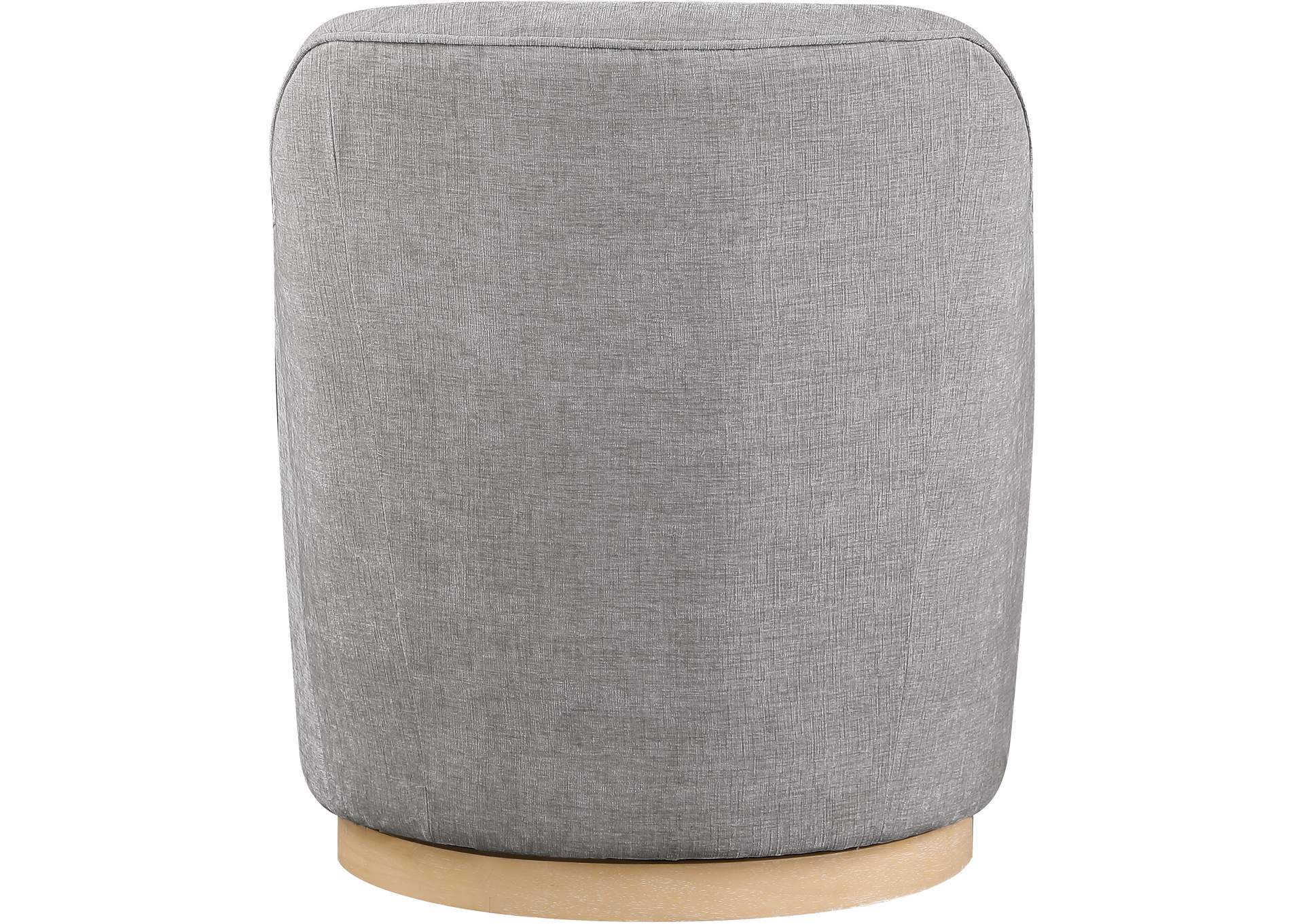Clarita Light Grey Chenille Fabric Swivel Accent Chair,Meridian Furniture