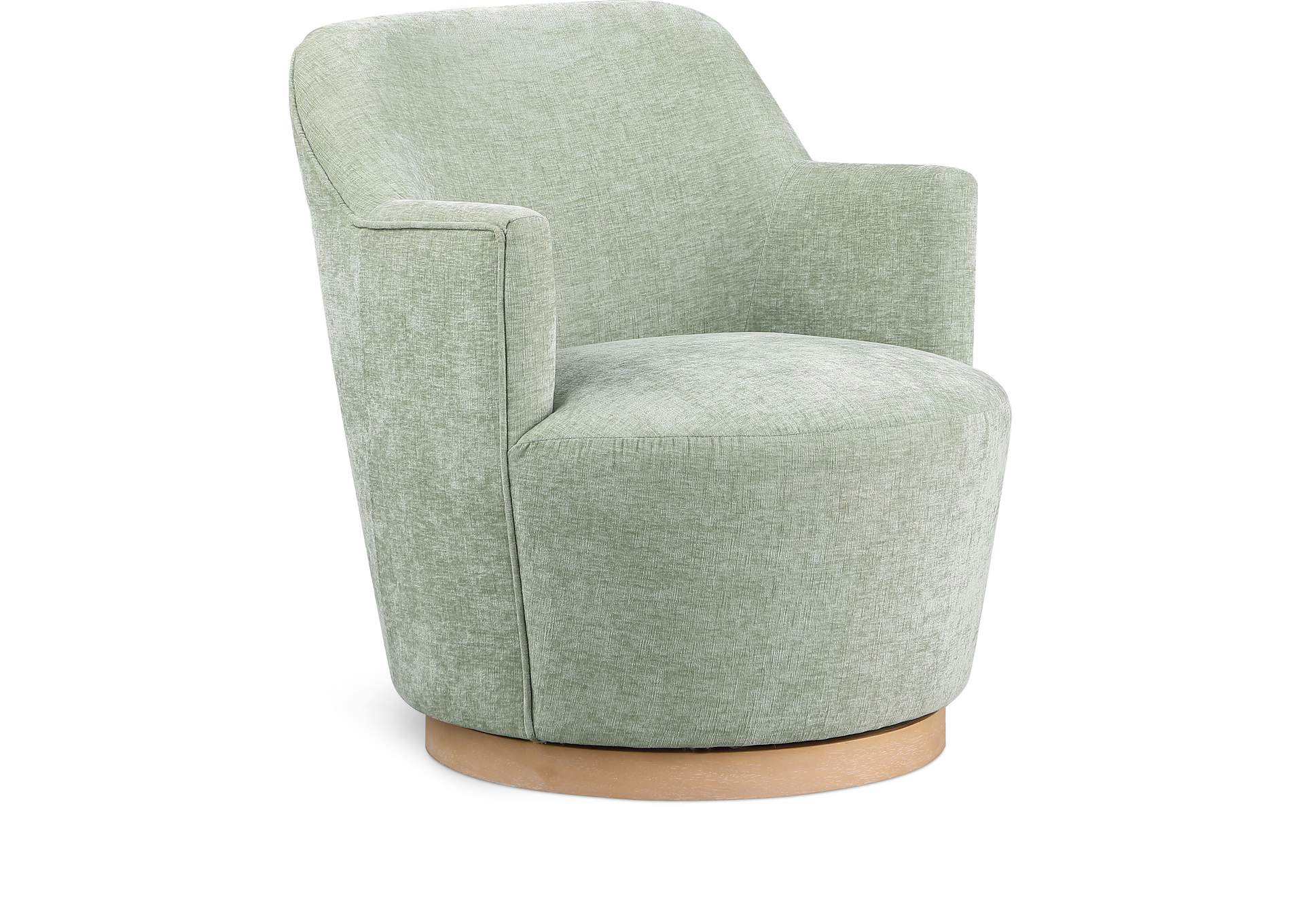 Clarita Mint Chenille Fabric Swivel Accent Chair,Meridian Furniture