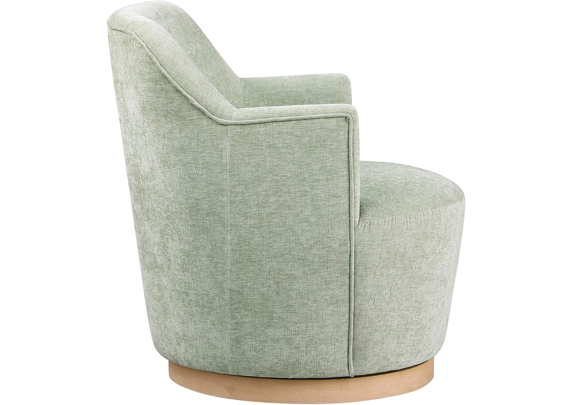 Clarita Mint Chenille Fabric Swivel Accent Chair,Meridian Furniture