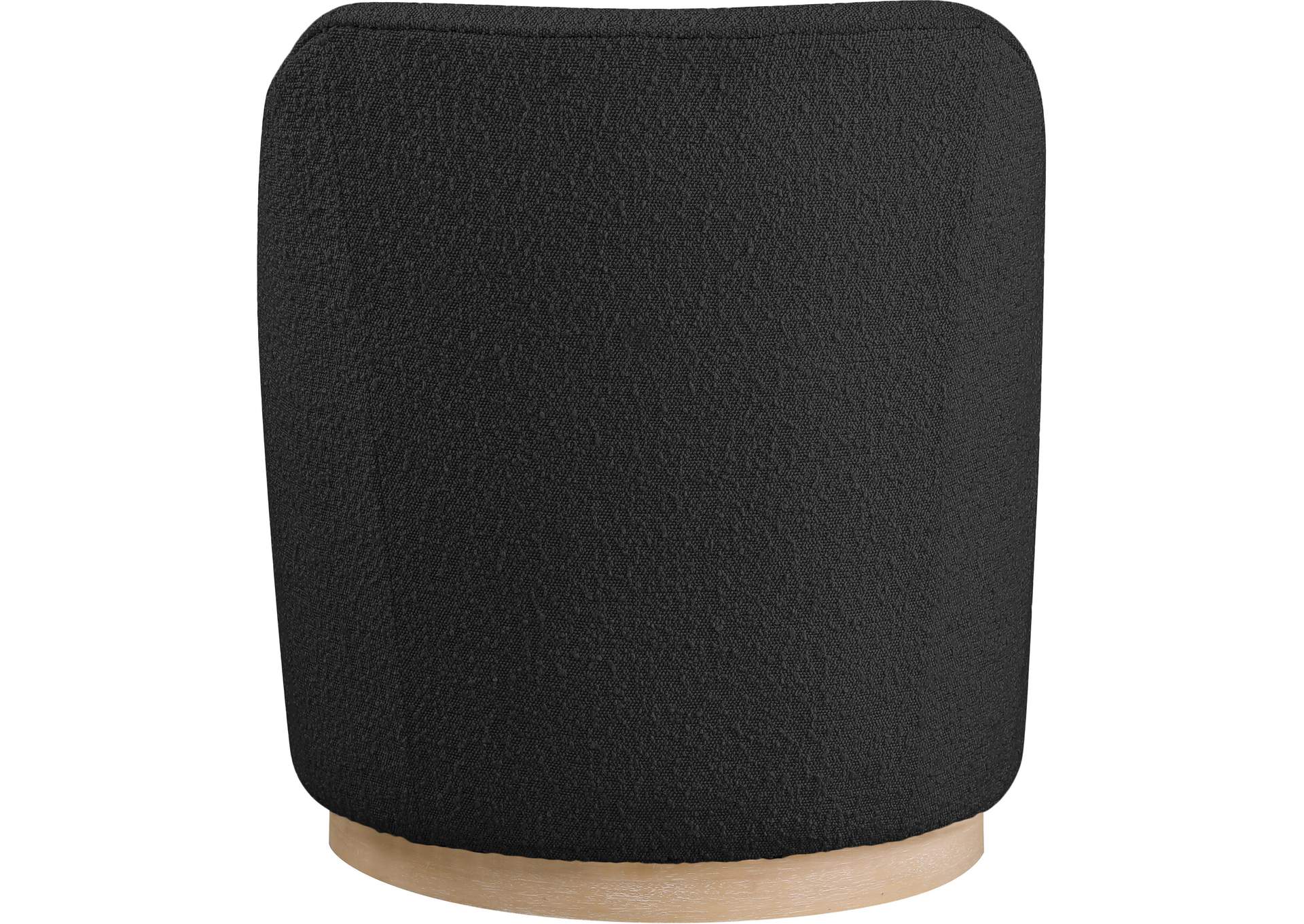 Clarita Black Boucle Fabric Swivel Accent Chair,Meridian Furniture