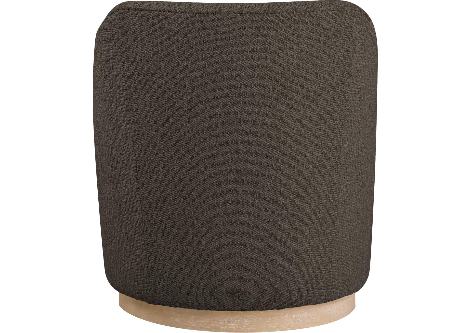 Clarita Brown Boucle Fabric Swivel Accent Chair,Meridian Furniture