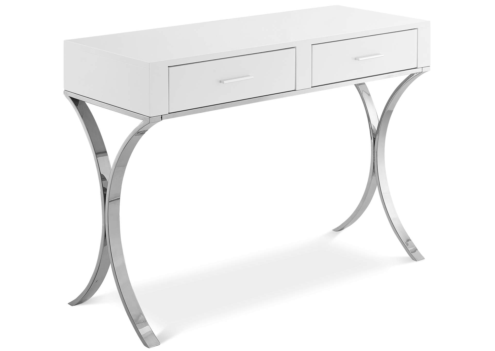 Monroe Chrome Vanity / Desk / Console,Meridian Furniture