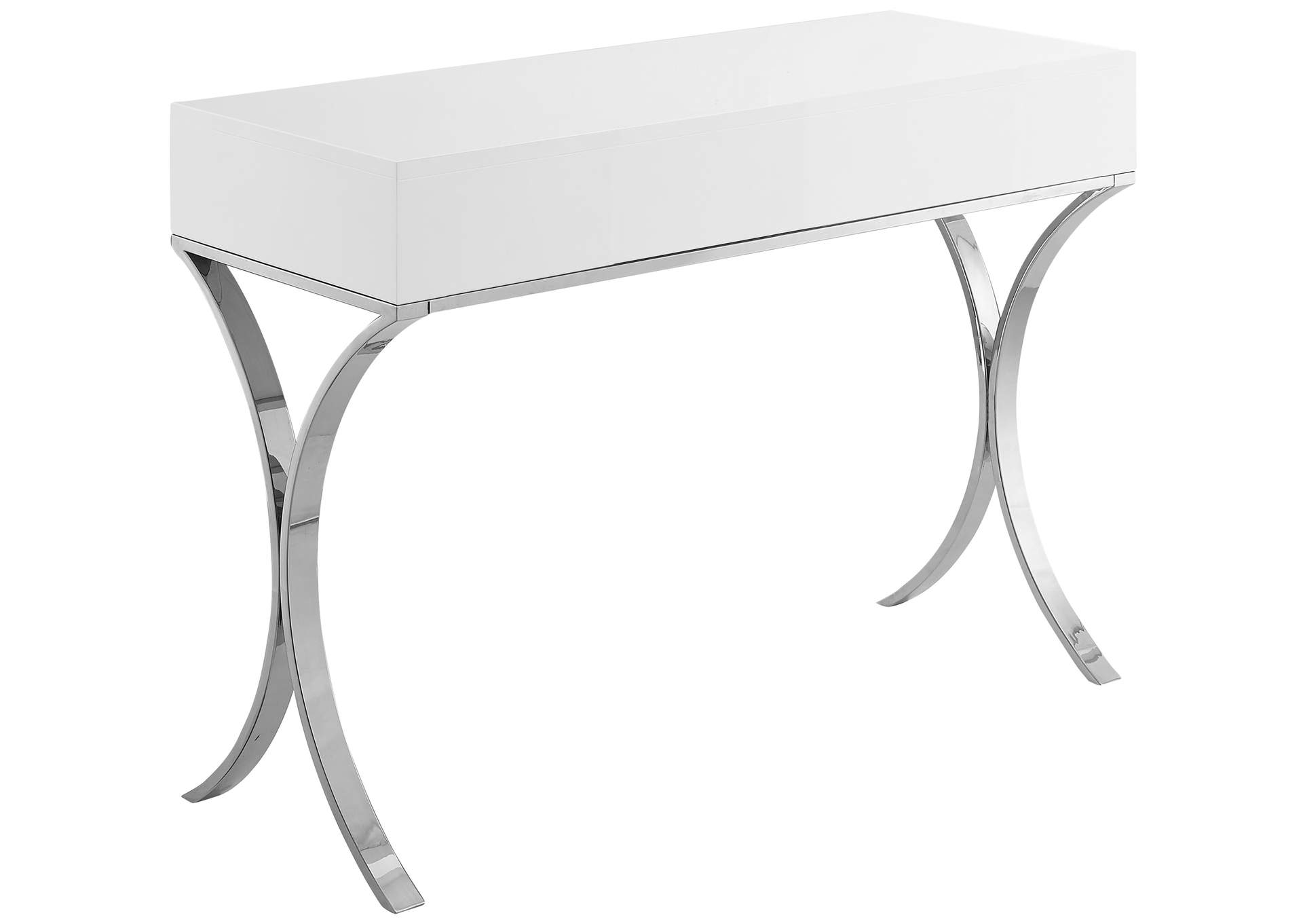 Monroe Chrome Vanity / Desk / Console,Meridian Furniture