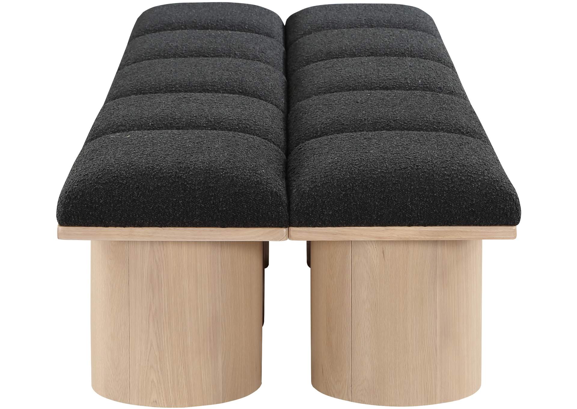 Pavilion Black Boucle Fabric Bench,Meridian Furniture