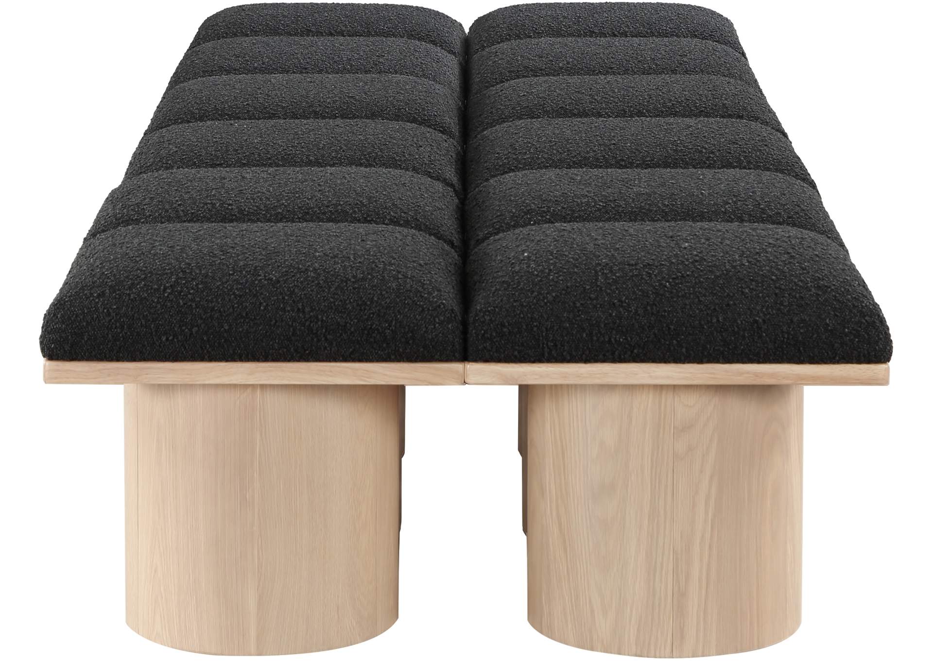 Pavilion Black Boucle Fabric Bench,Meridian Furniture