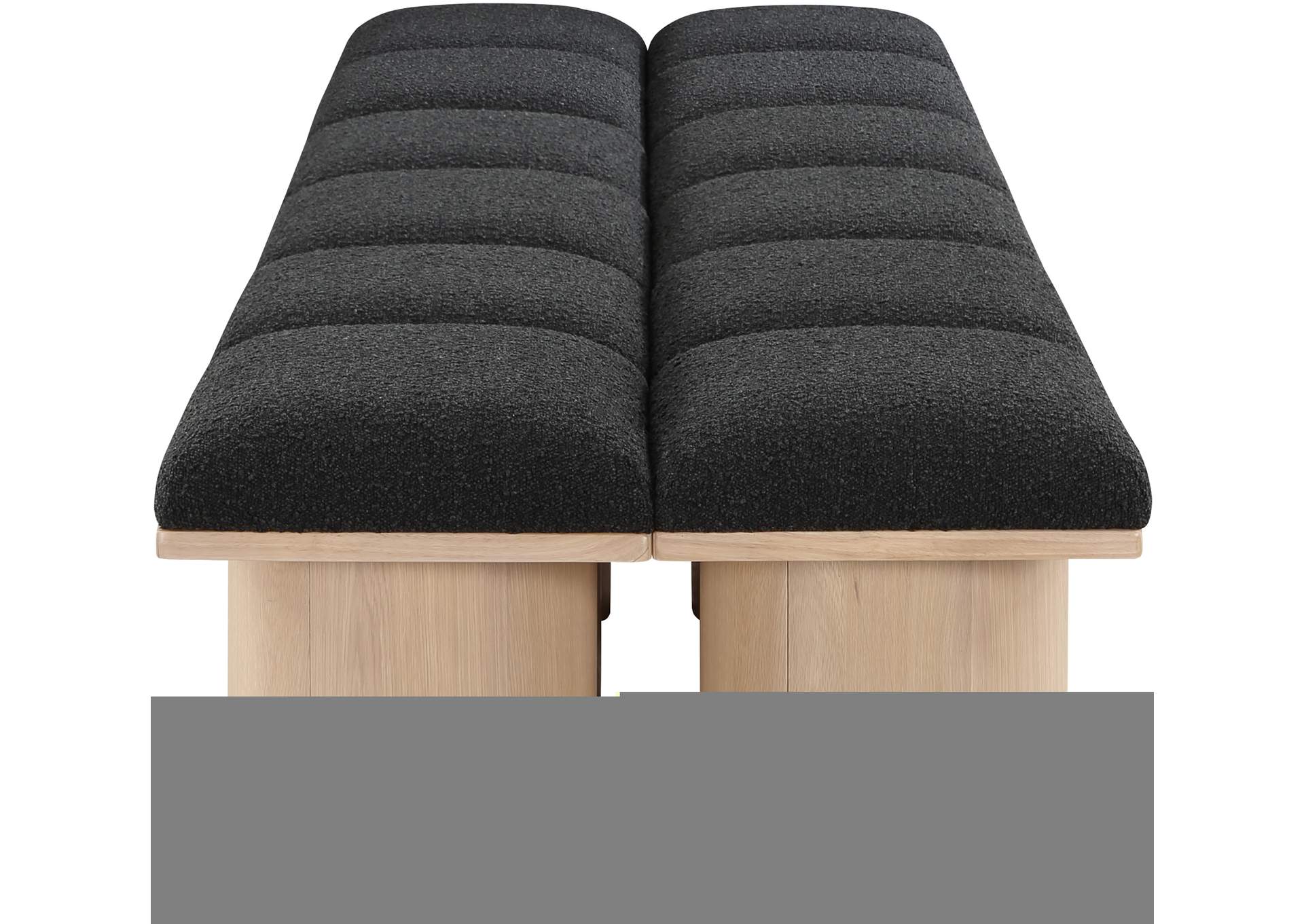 Pavilion Black Boucle Fabric Bench,Meridian Furniture