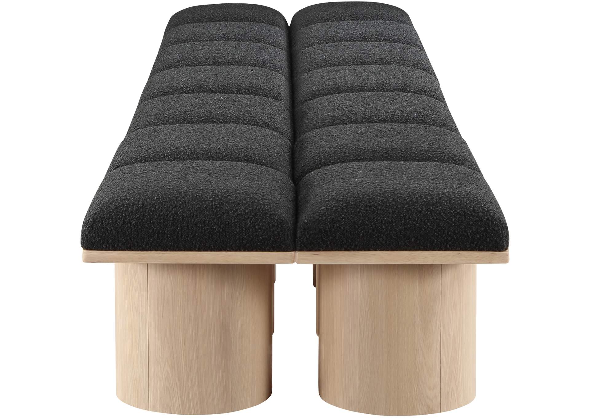 Pavilion Black Boucle Fabric Bench,Meridian Furniture