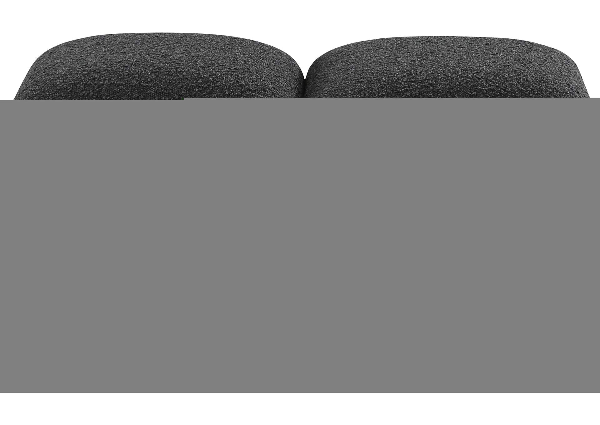 Pavilion Black Boucle Fabric Bench,Meridian Furniture