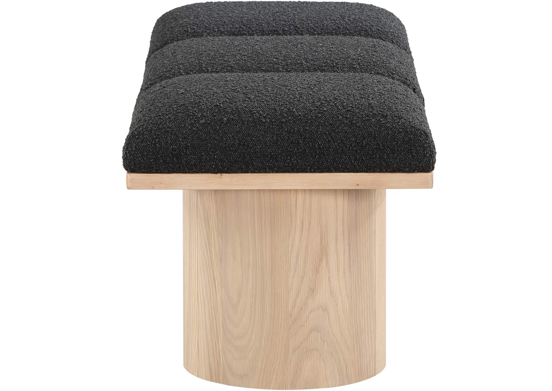 Pavilion Black Boucle Fabric Bench,Meridian Furniture