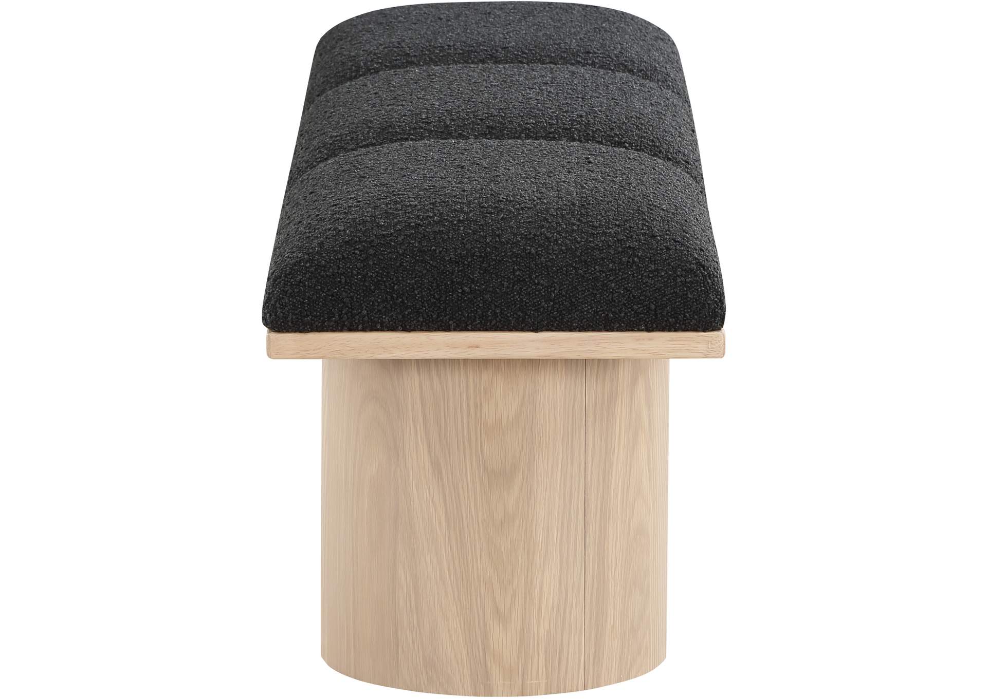 Pavilion Black Boucle Fabric Bench,Meridian Furniture