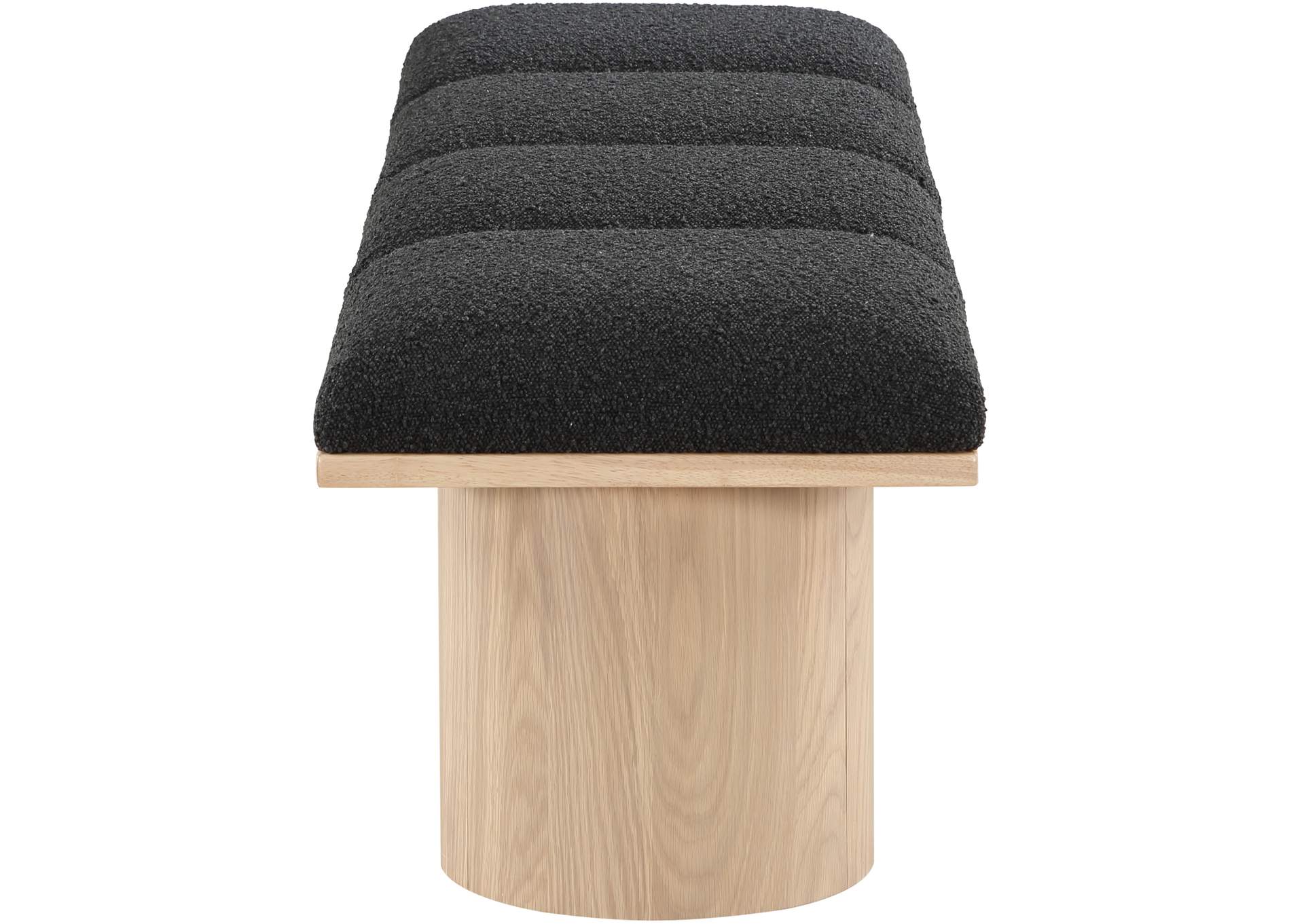 Pavilion Black Boucle Fabric Bench,Meridian Furniture