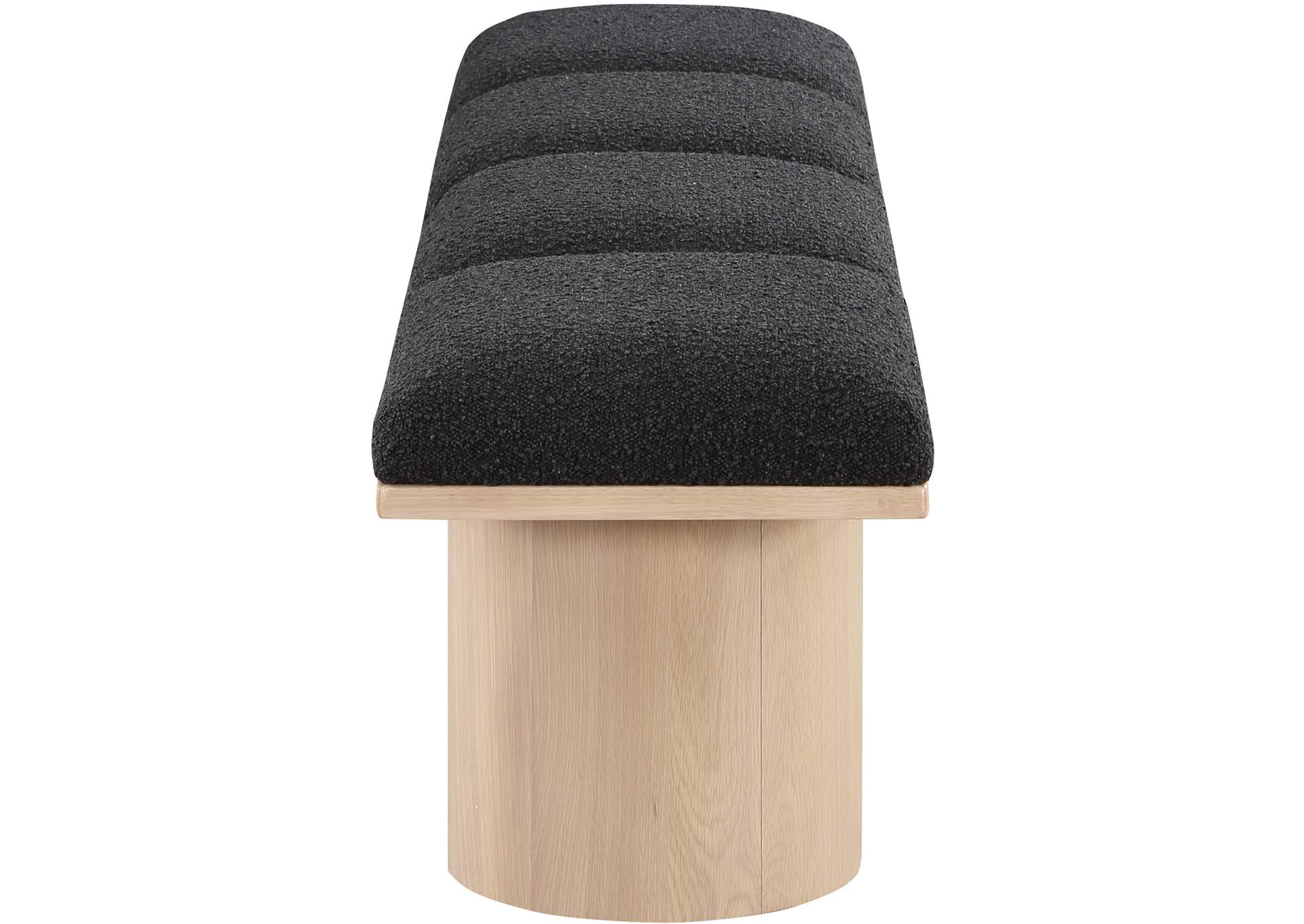 Pavilion Black Boucle Fabric Bench,Meridian Furniture