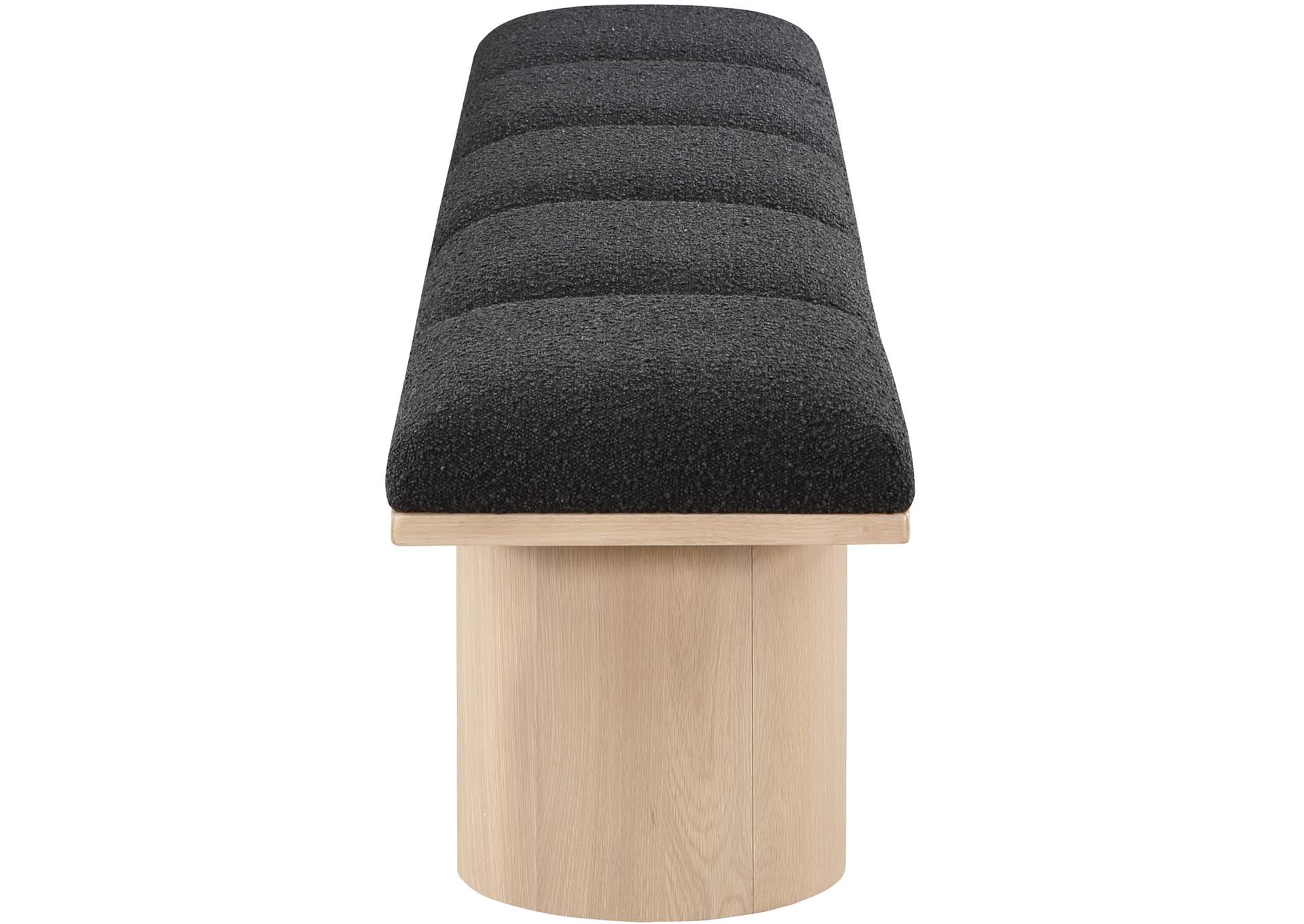 Pavilion Black Boucle Fabric Bench,Meridian Furniture
