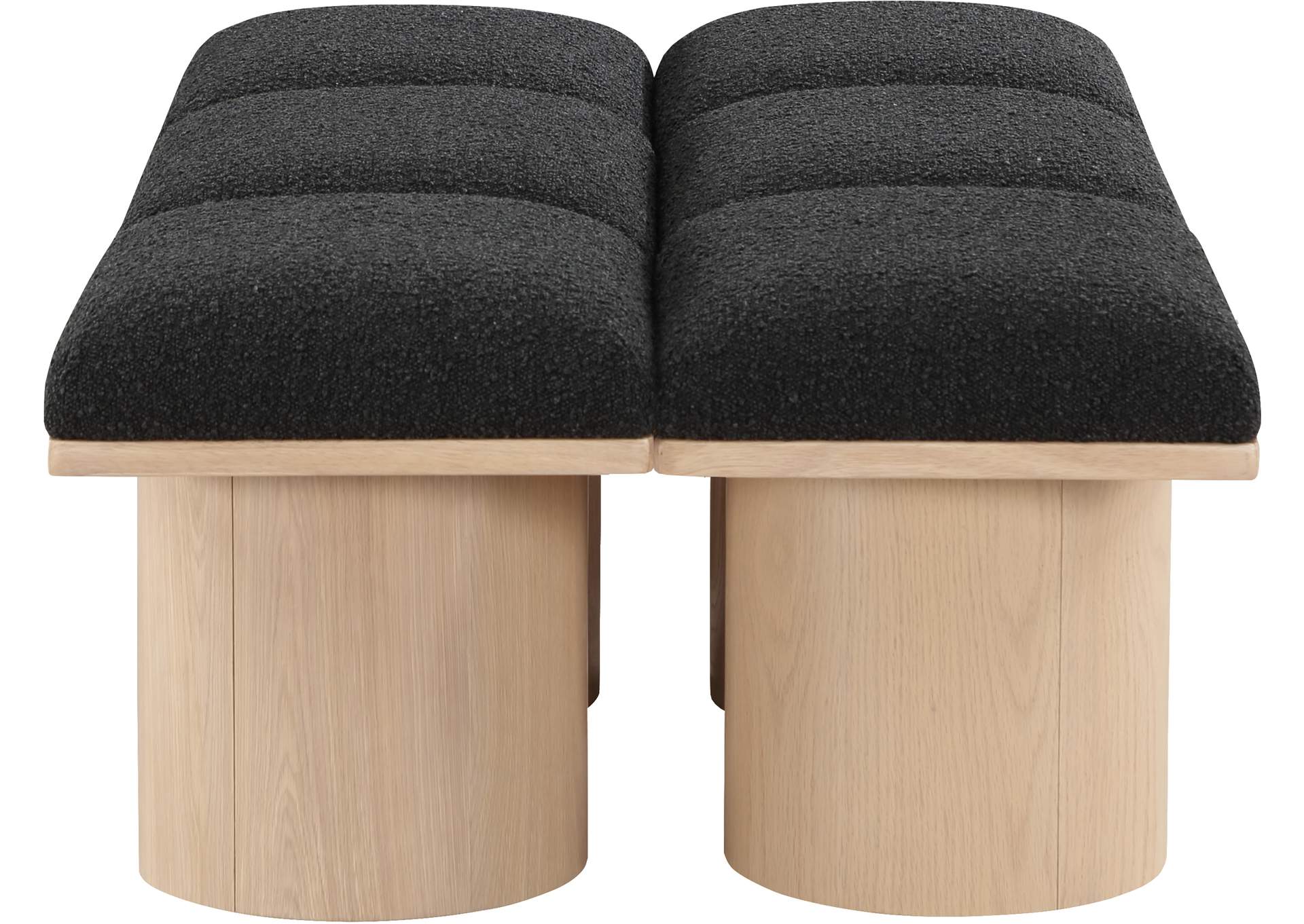 Pavilion Black Boucle Fabric Bench,Meridian Furniture