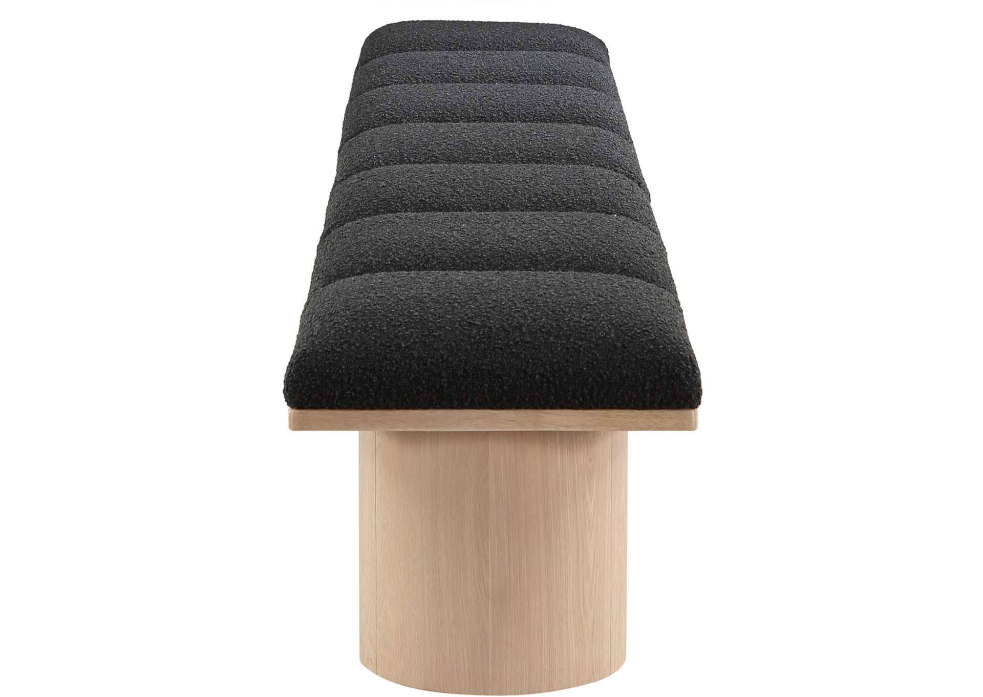 Pavilion Black Boucle Fabric Bench,Meridian Furniture