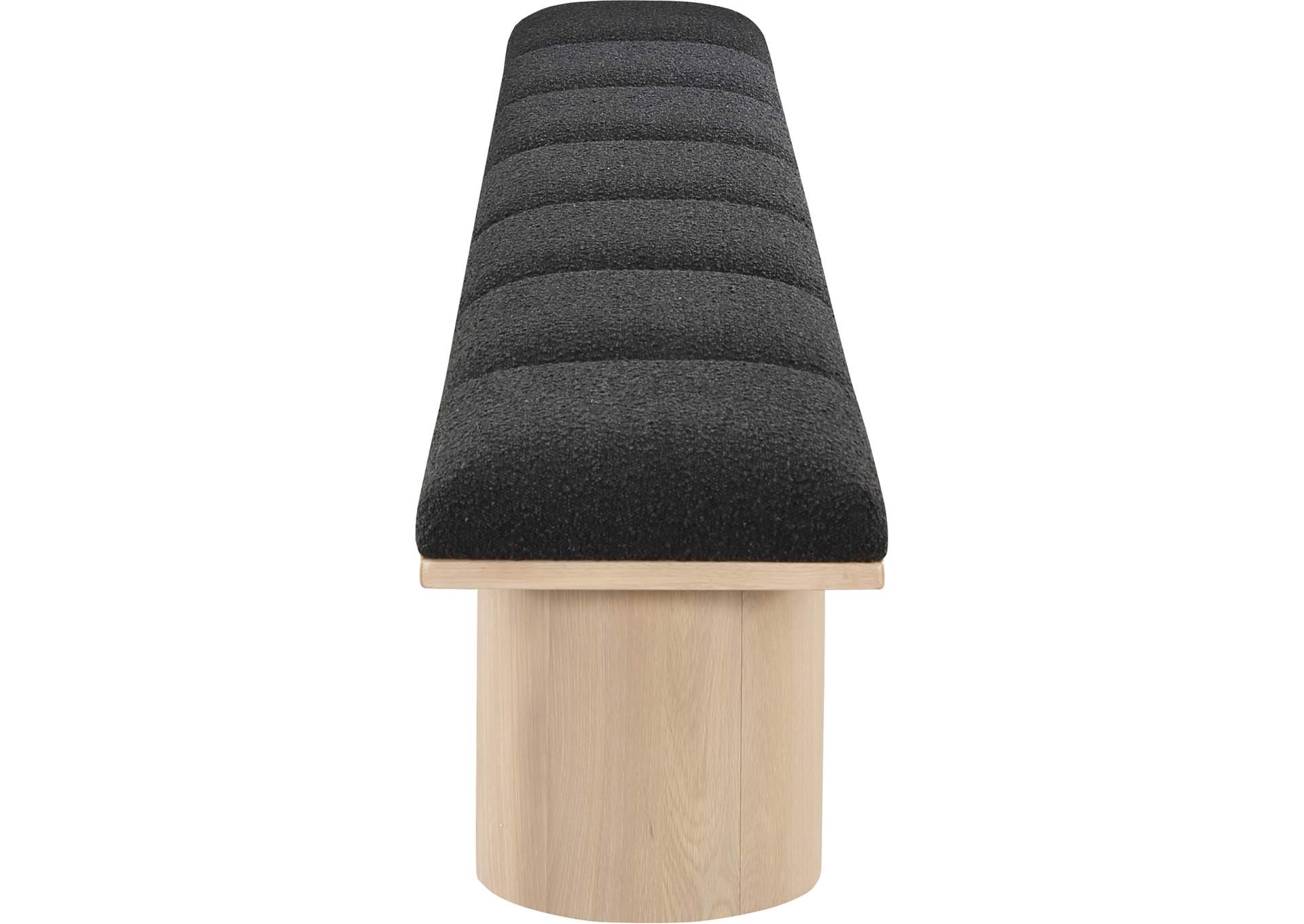 Pavilion Black Boucle Fabric Bench,Meridian Furniture