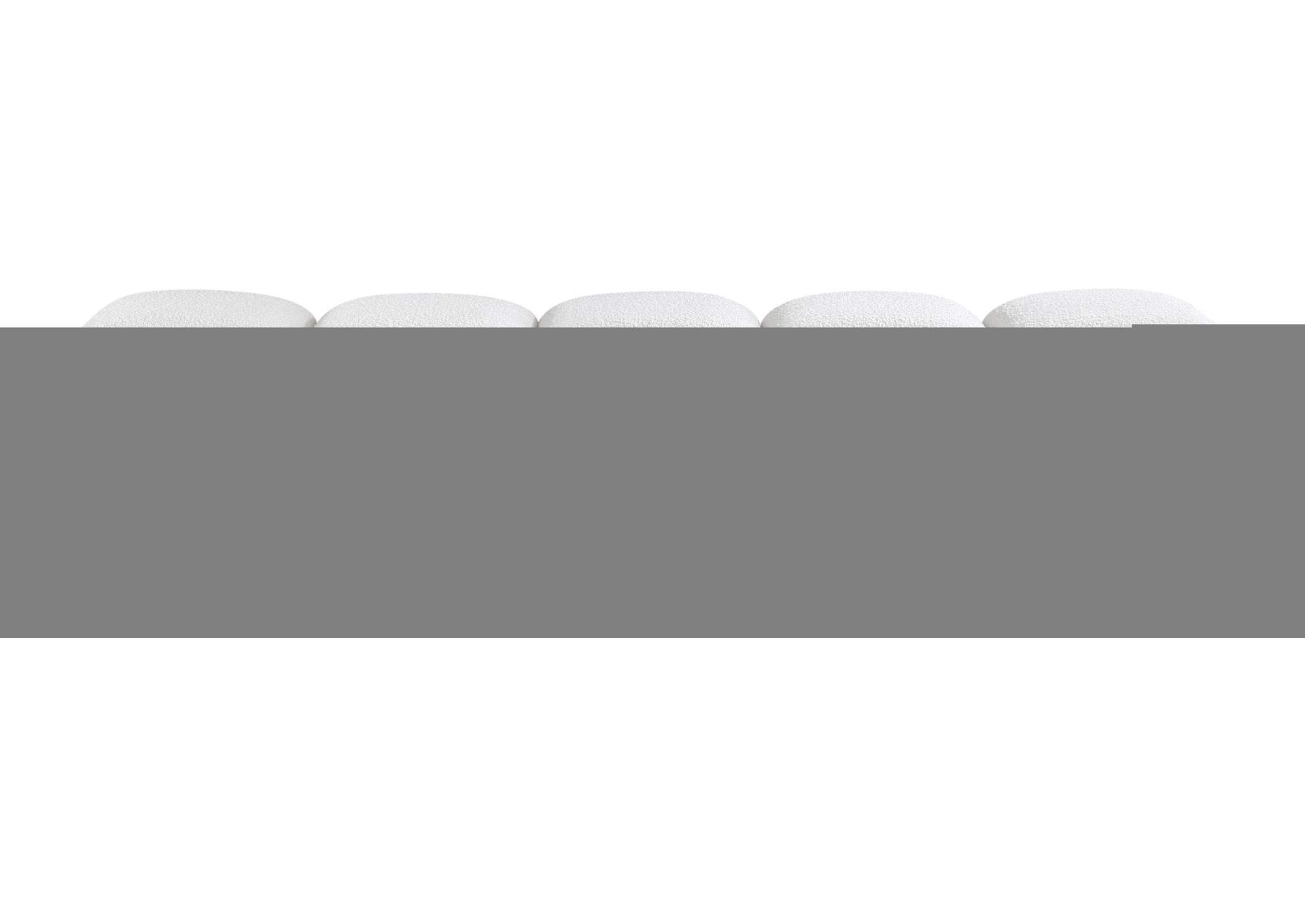 Pavilion Cream Boucle Fabric Bench,Meridian Furniture