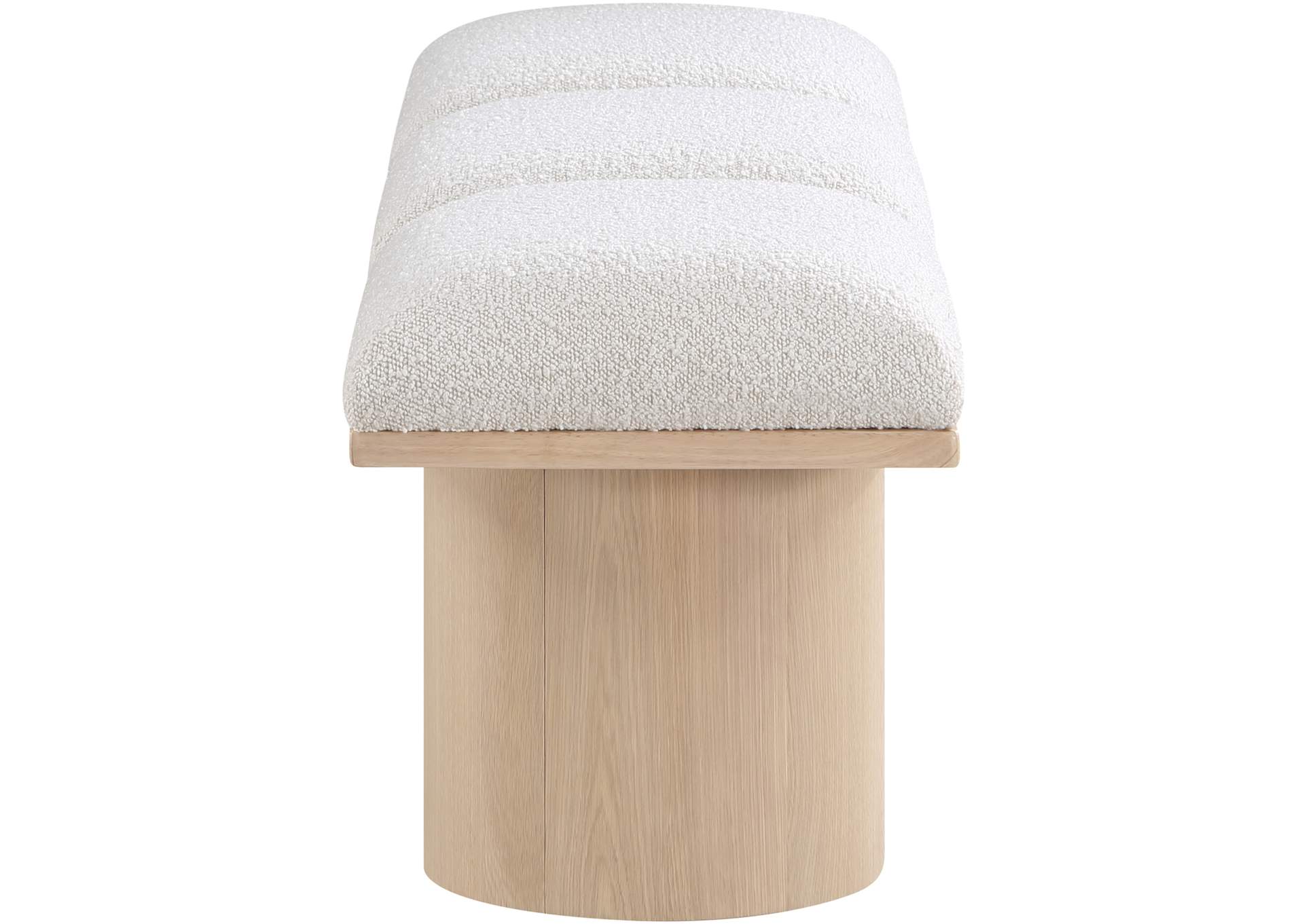 Pavilion Cream Boucle Fabric Bench,Meridian Furniture