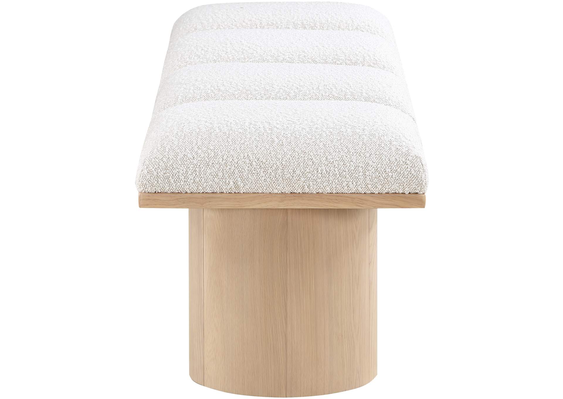 Pavilion Cream Boucle Fabric Bench,Meridian Furniture