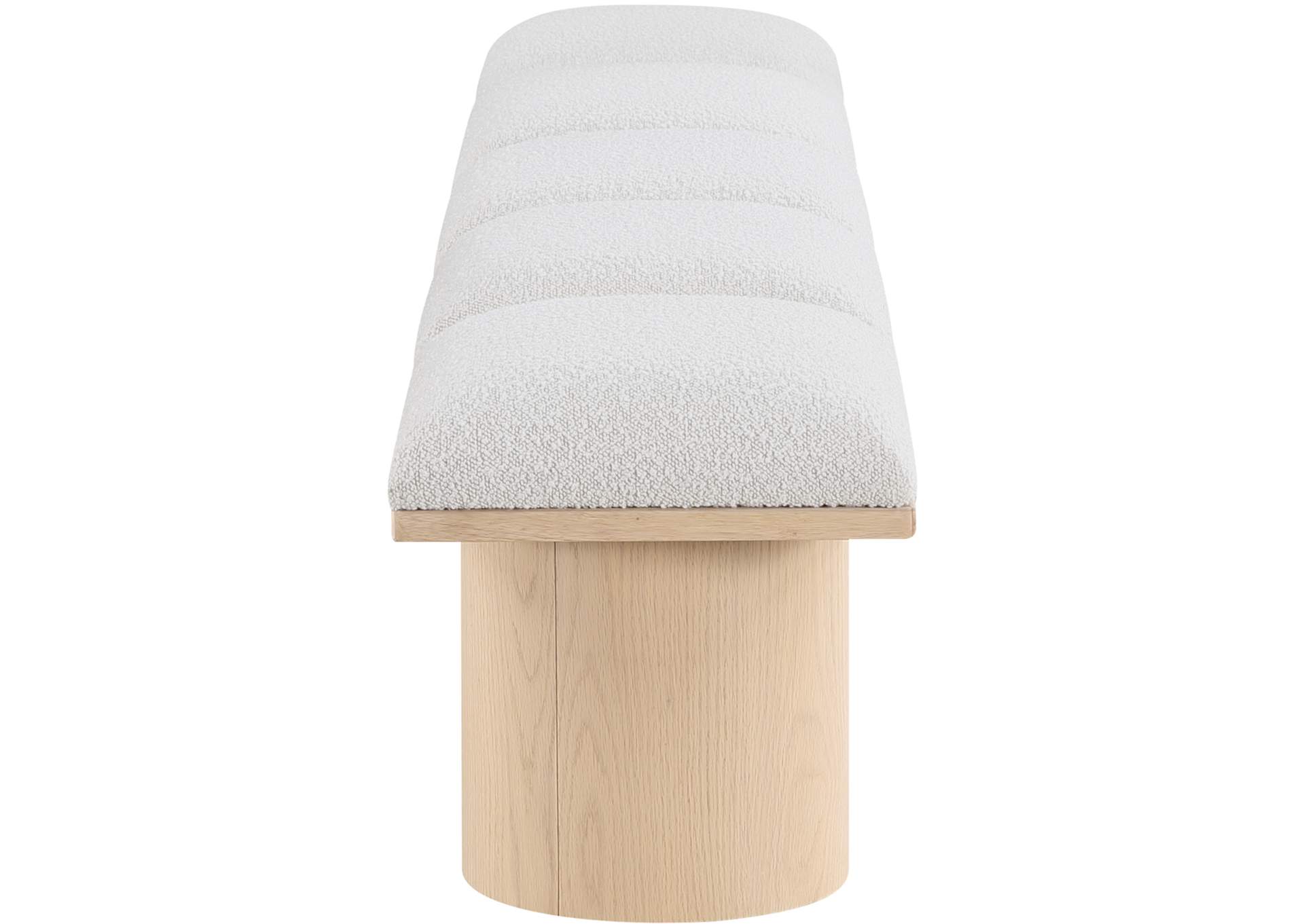Pavilion Cream Boucle Fabric Bench,Meridian Furniture
