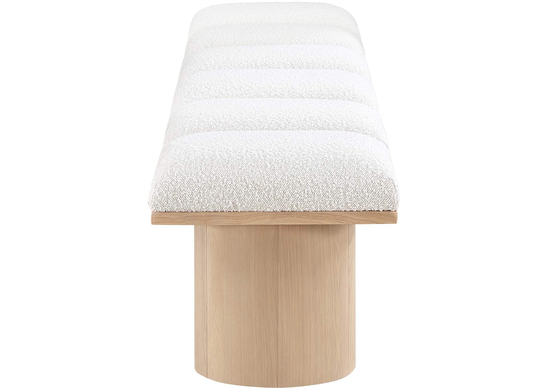 Pavilion Cream Boucle Fabric Bench,Meridian Furniture