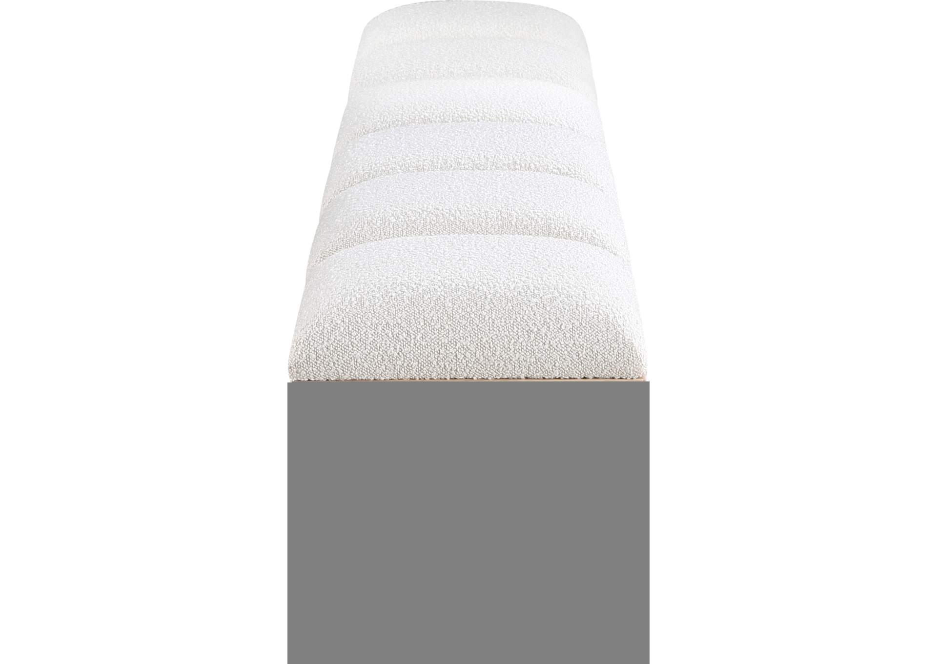 Pavilion Cream Boucle Fabric Bench,Meridian Furniture