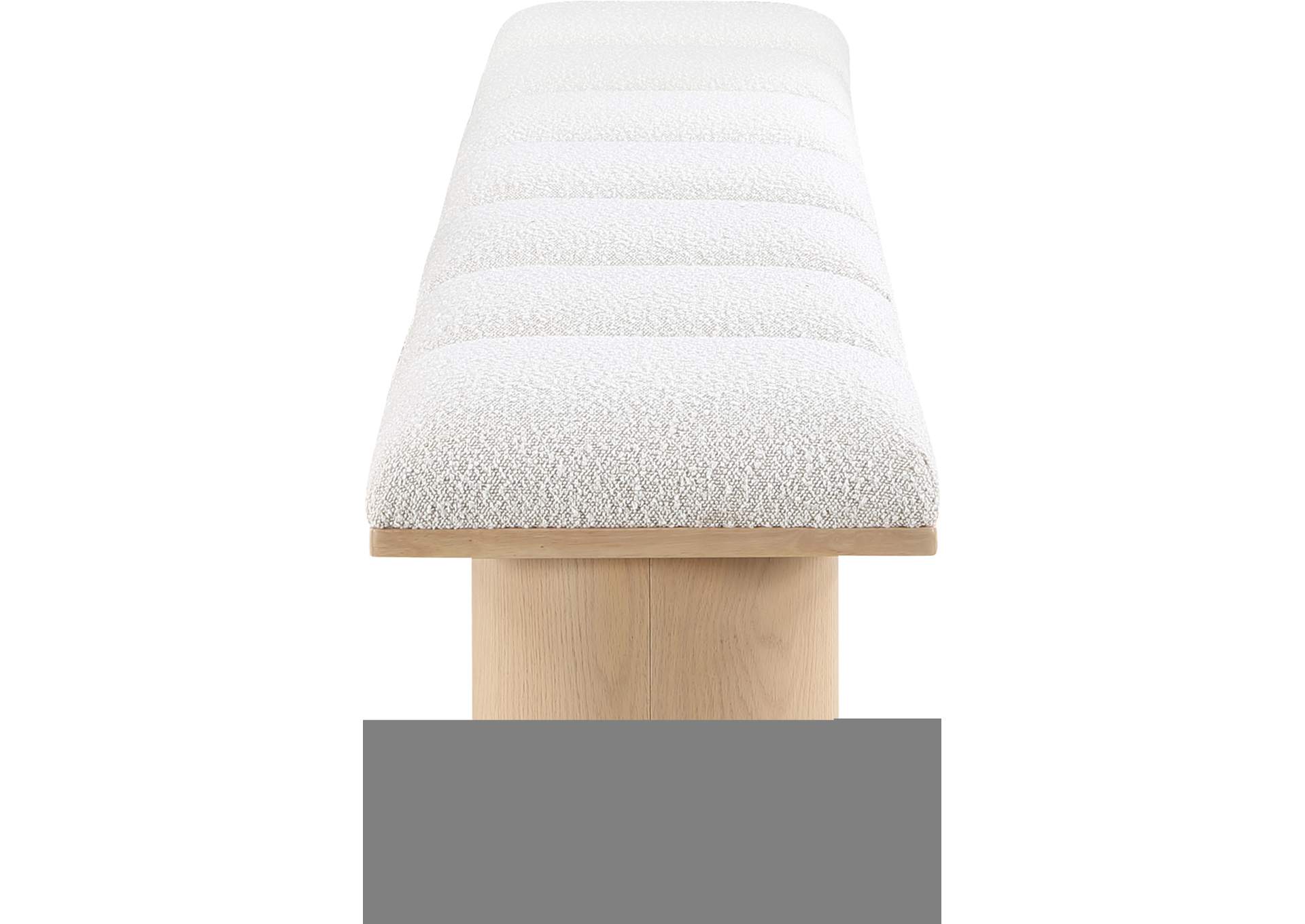 Pavilion Cream Boucle Fabric Bench,Meridian Furniture