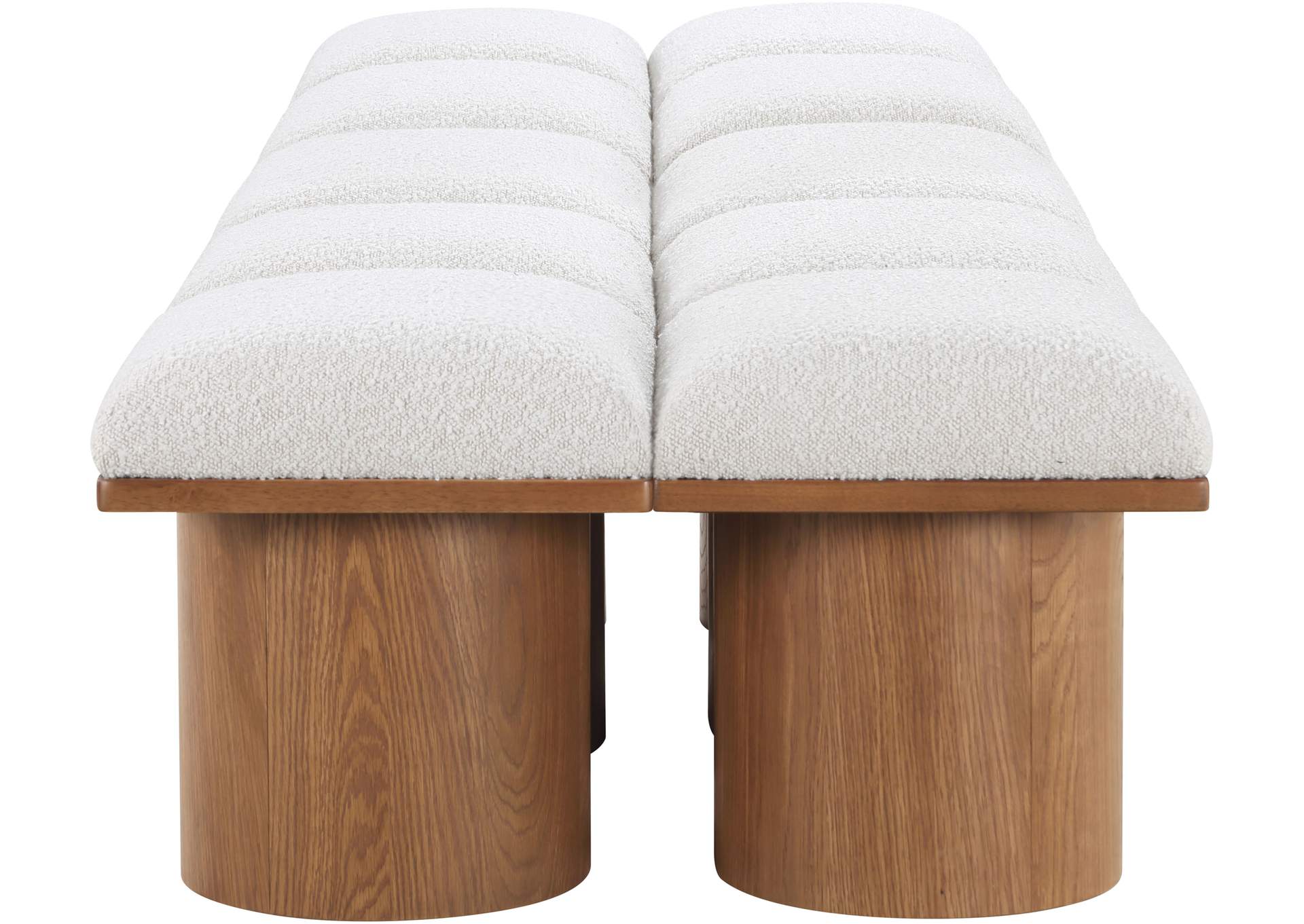 Pavilion Cream Boucle Fabric Bench,Meridian Furniture