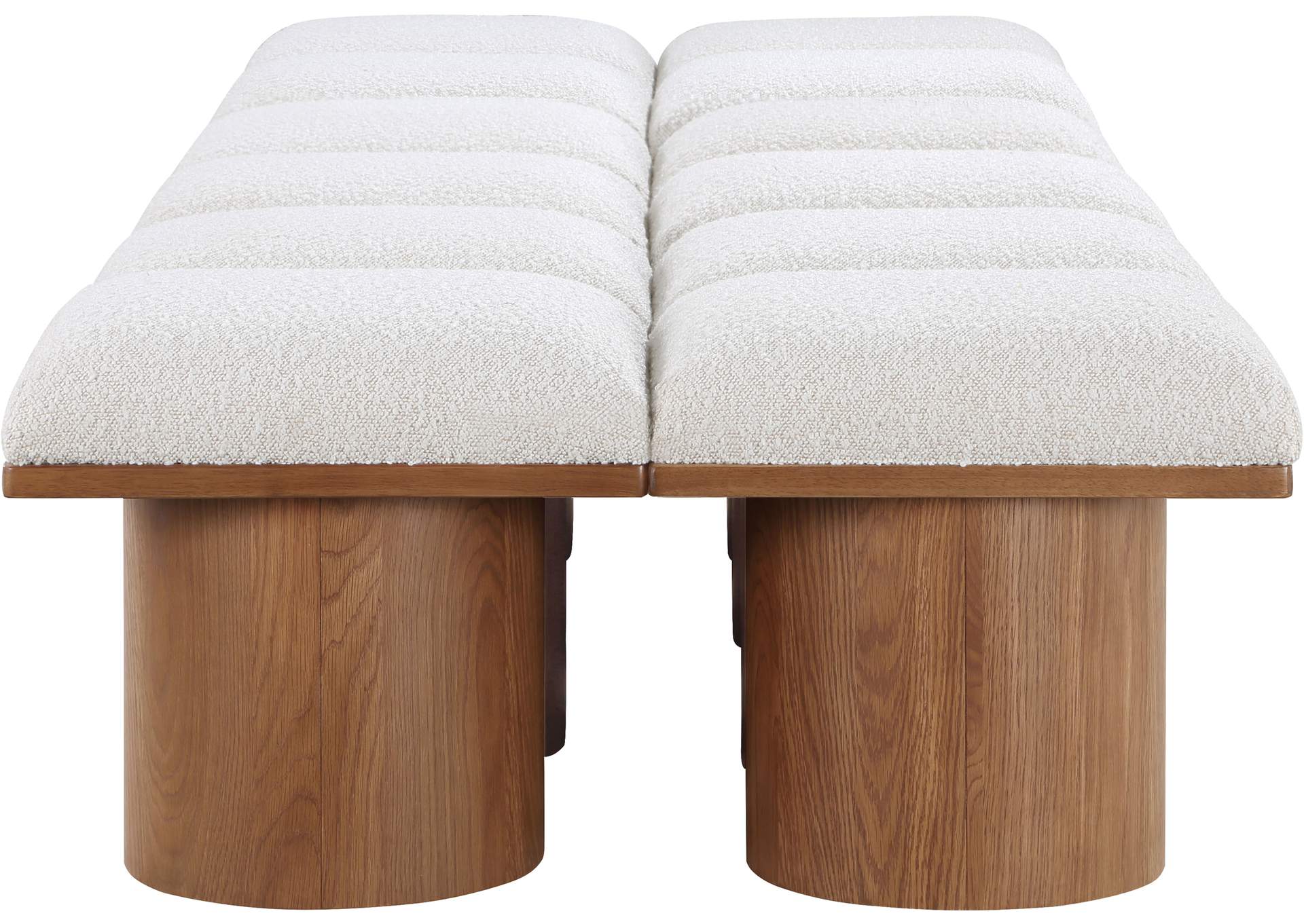 Pavilion Cream Boucle Fabric Bench,Meridian Furniture