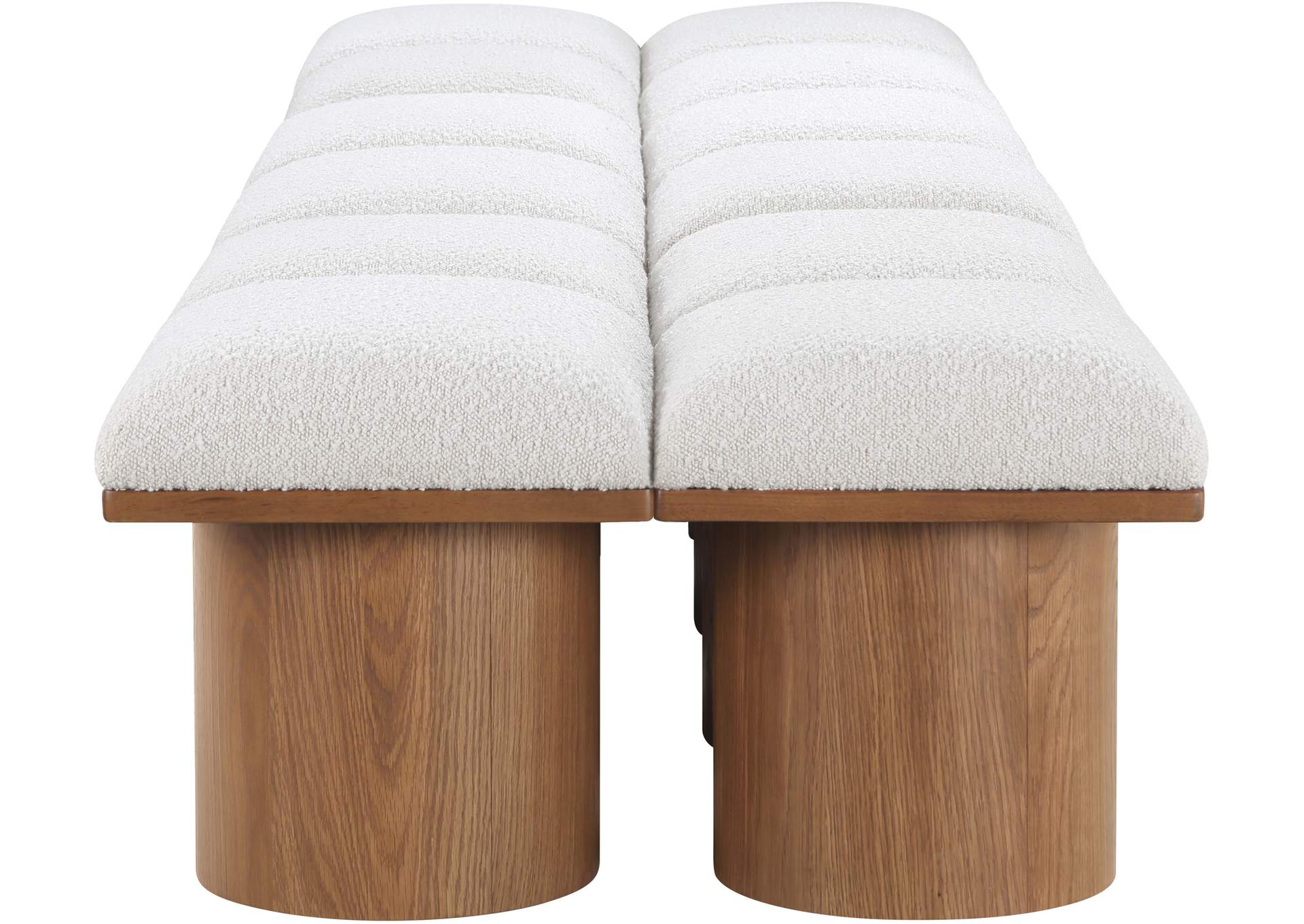 Pavilion Cream Boucle Fabric Bench,Meridian Furniture