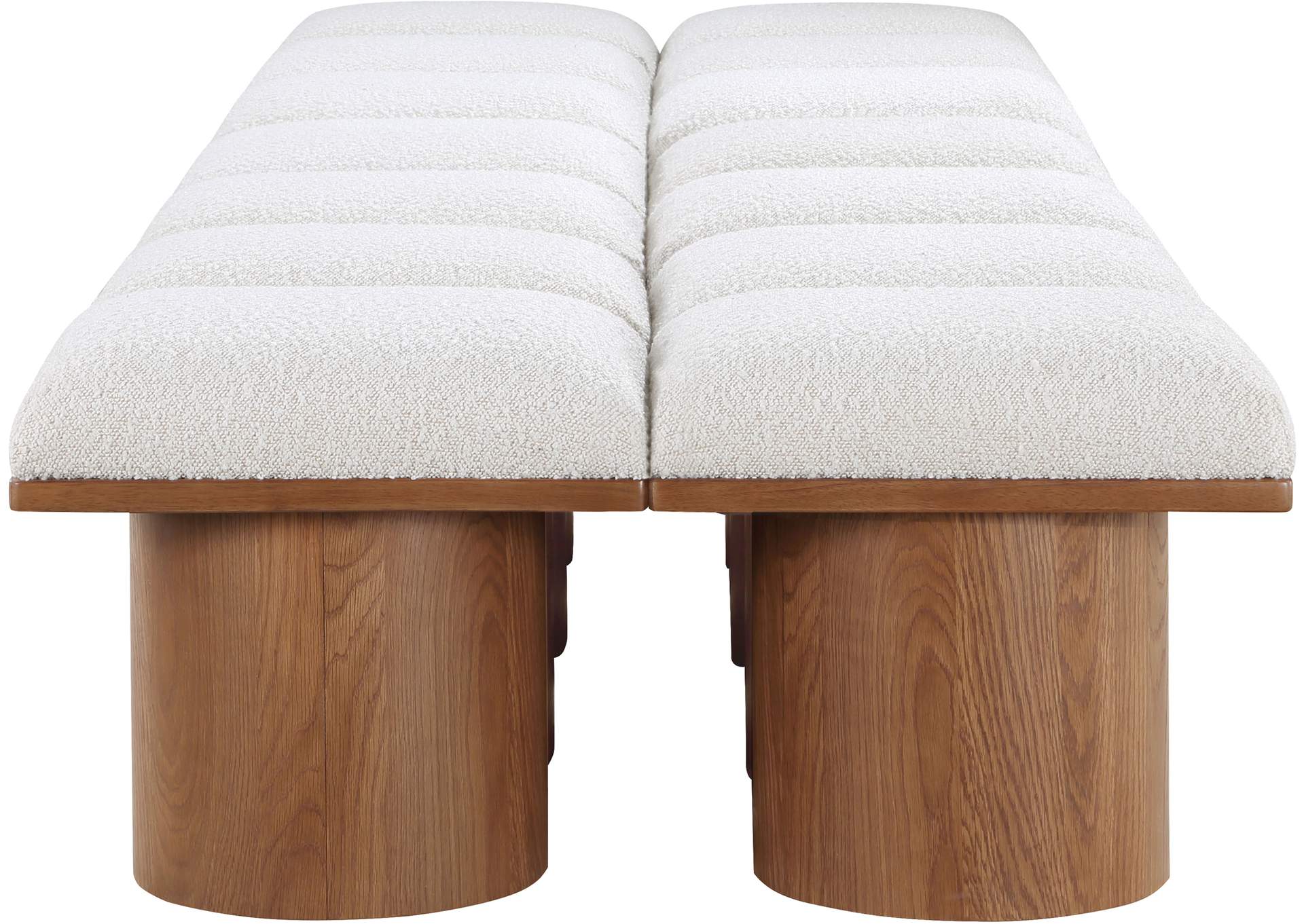 Pavilion Cream Boucle Fabric Bench,Meridian Furniture