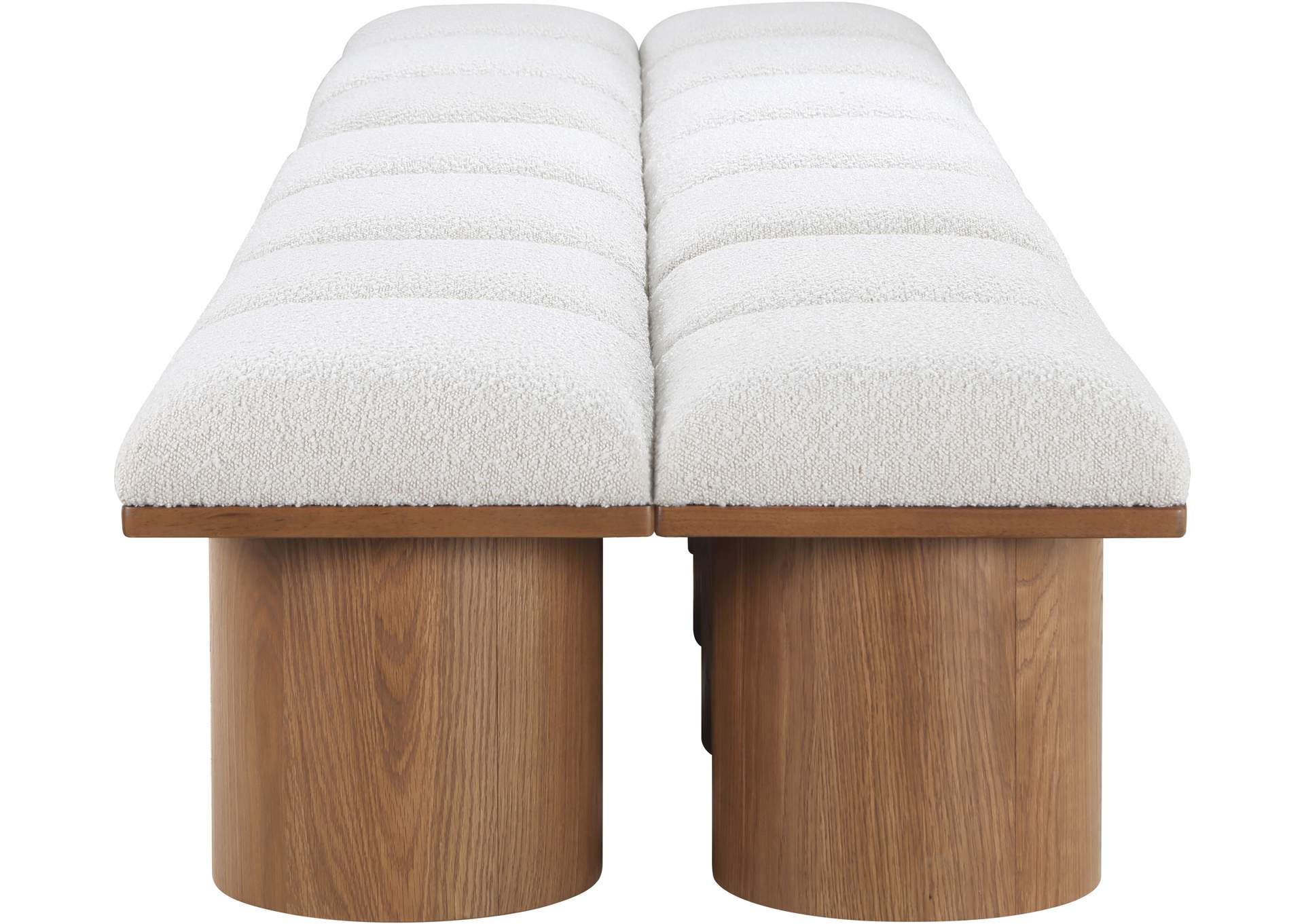 Pavilion Cream Boucle Fabric Bench,Meridian Furniture