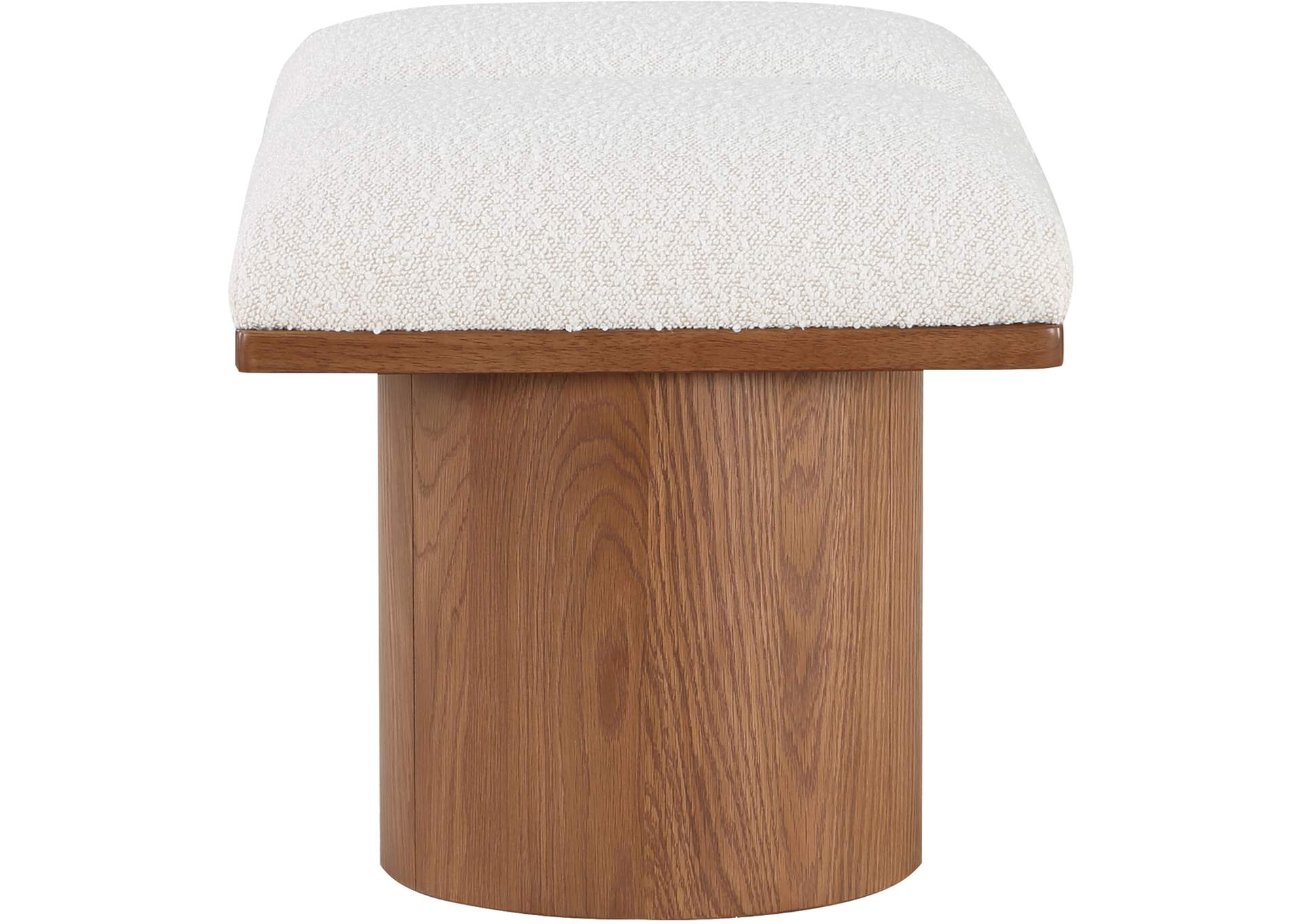 Pavilion Cream Boucle Fabric Bench,Meridian Furniture