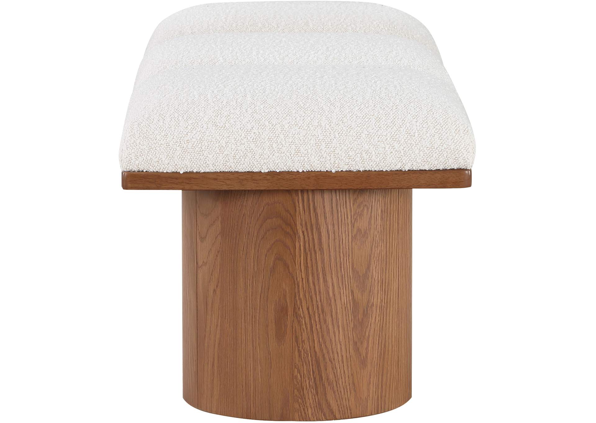 Pavilion Cream Boucle Fabric Bench,Meridian Furniture