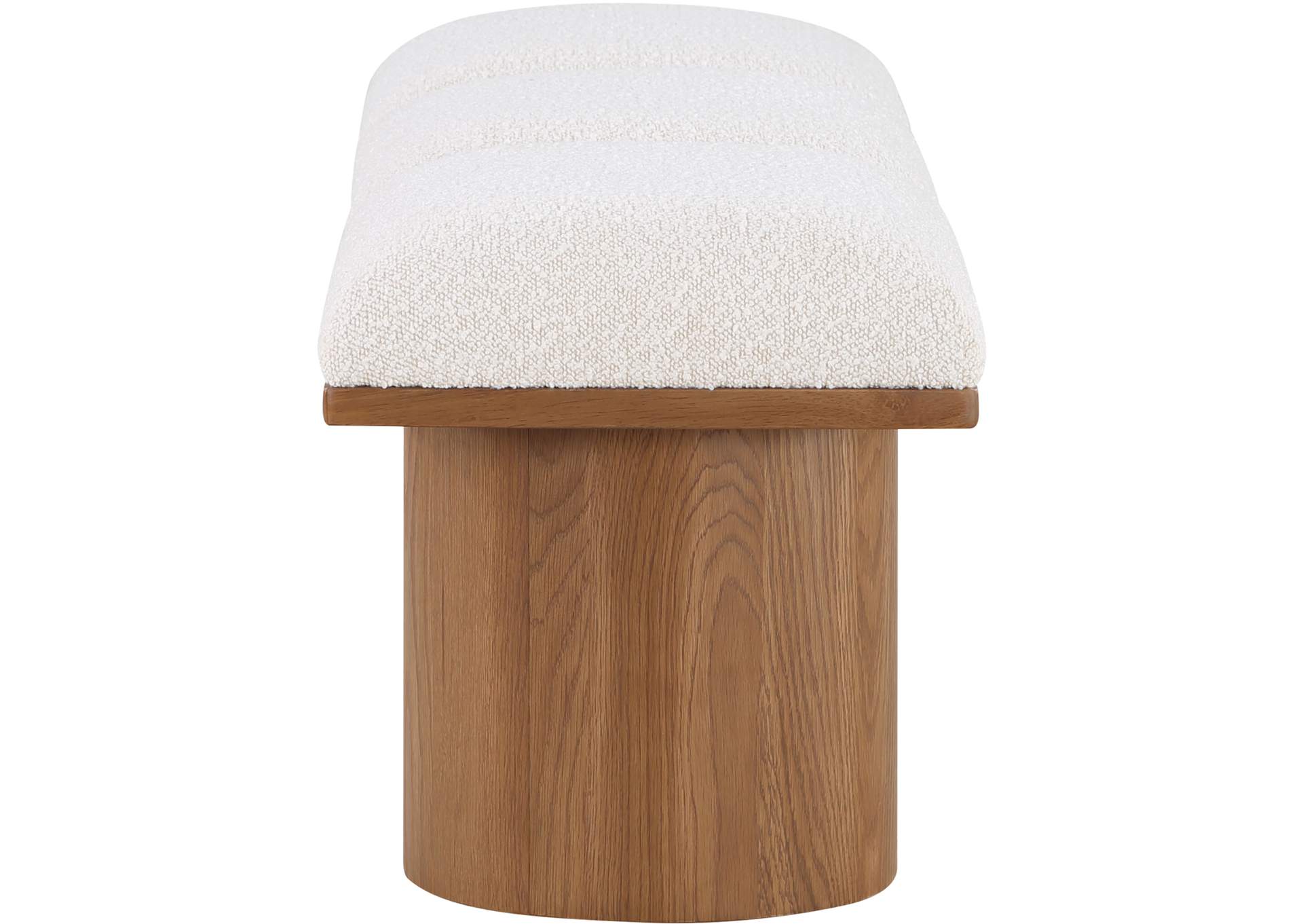 Pavilion Cream Boucle Fabric Bench,Meridian Furniture