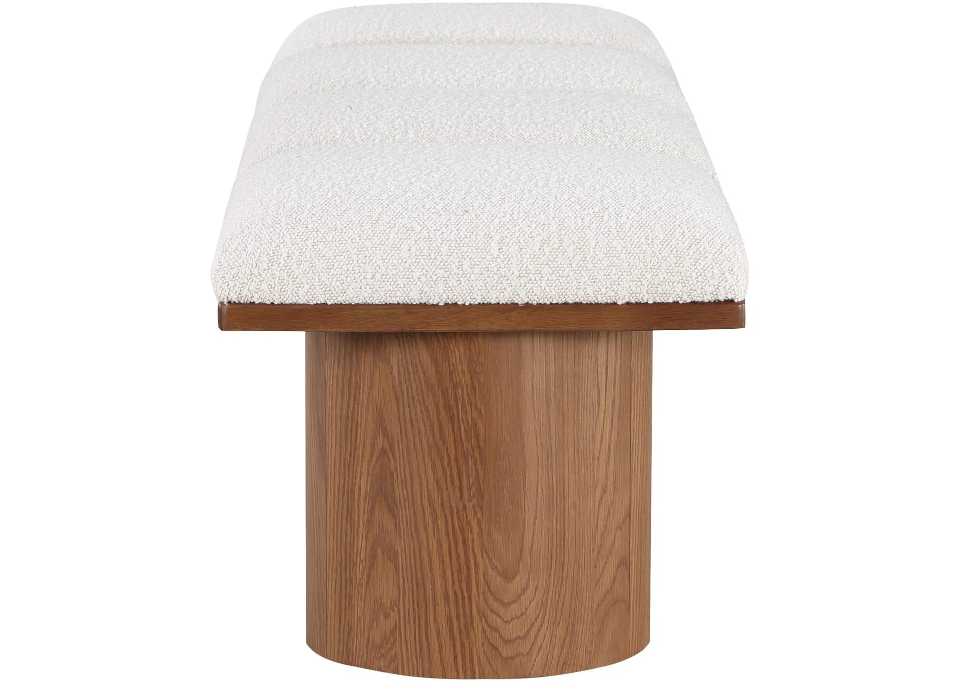 Pavilion Cream Boucle Fabric Bench,Meridian Furniture